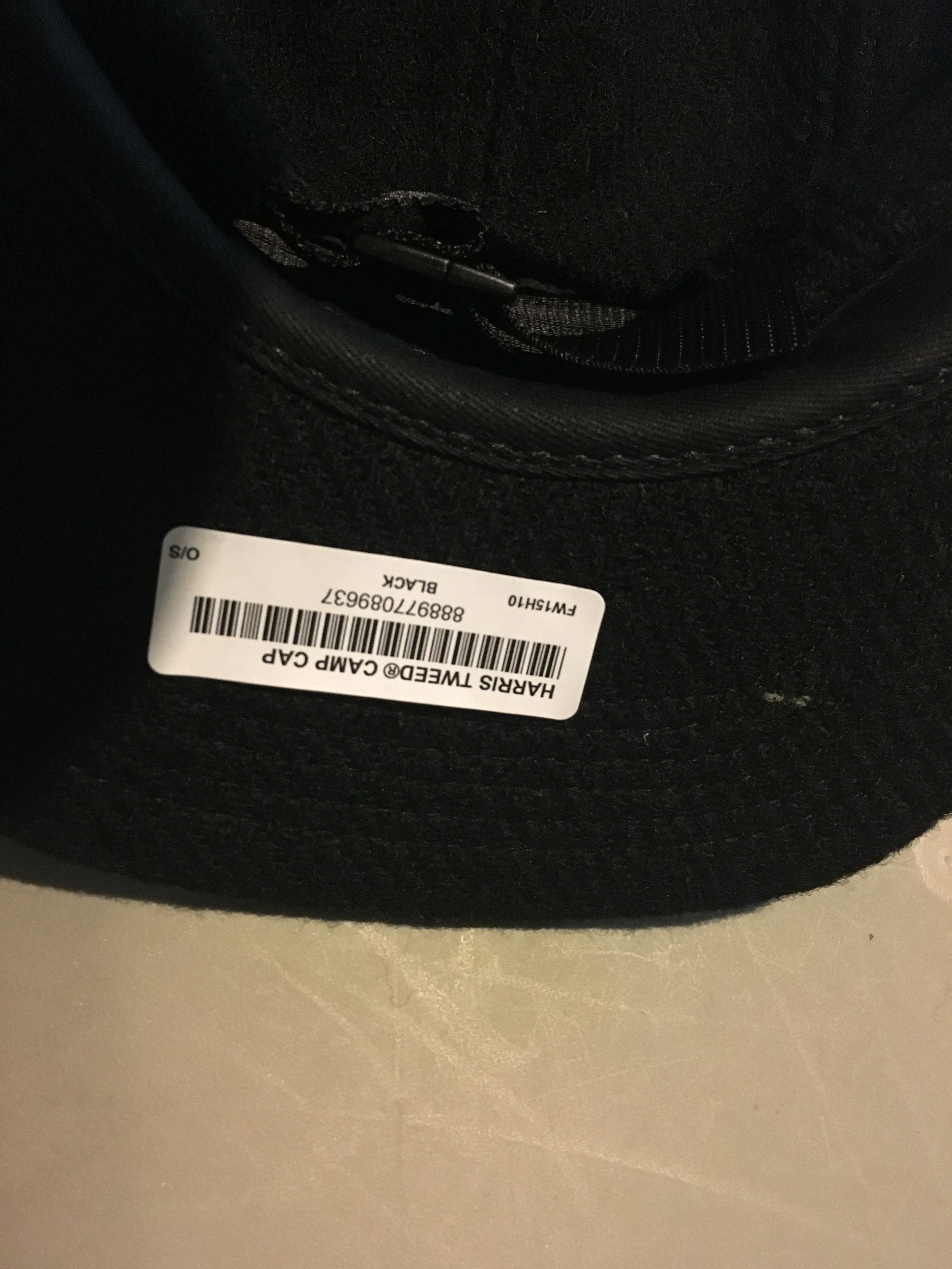 Supreme Supreme Harris Tweed Camp Cap FW15 Black Size ONE SIZE - 3 Thumbnail