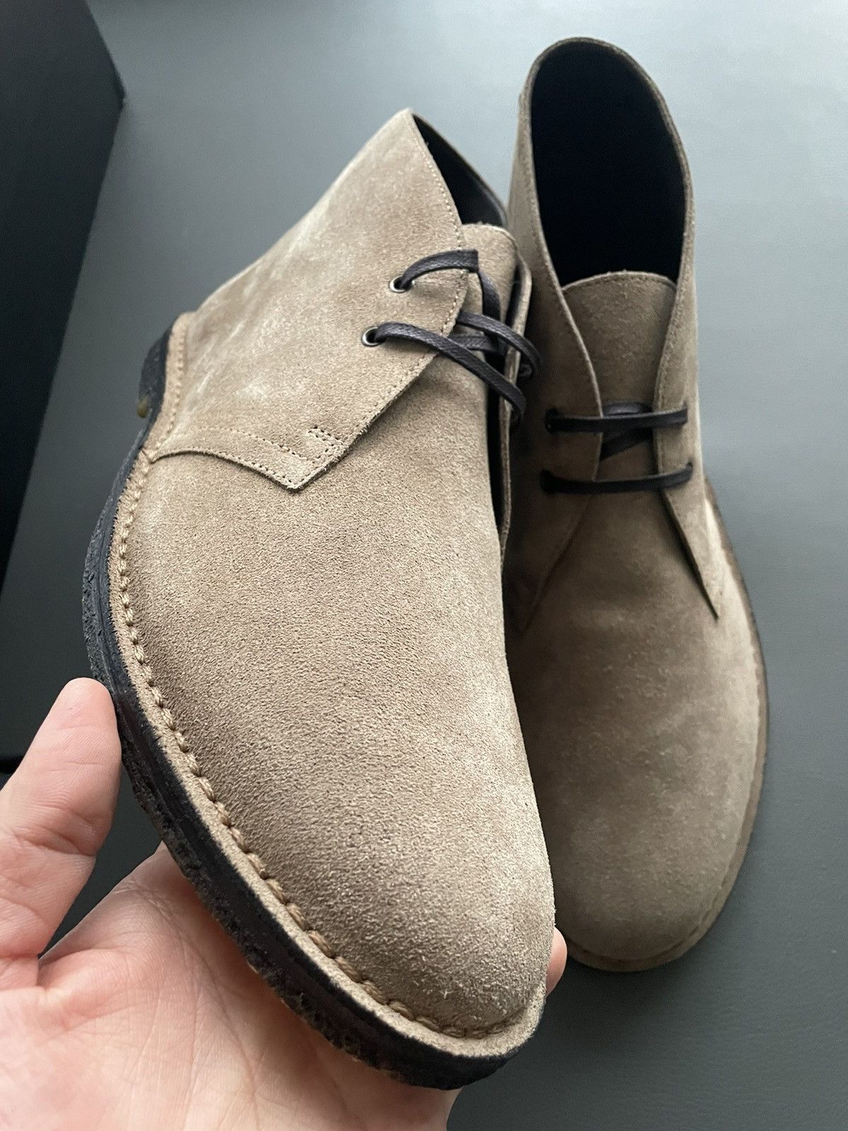 Hedi Slimane × Saint Laurent Paris × Yves Saint Laurent Iconic Brand New Classic Suede Leather Western Boots Shoes Size US 12 / EU 45 - 22 Thumbnail