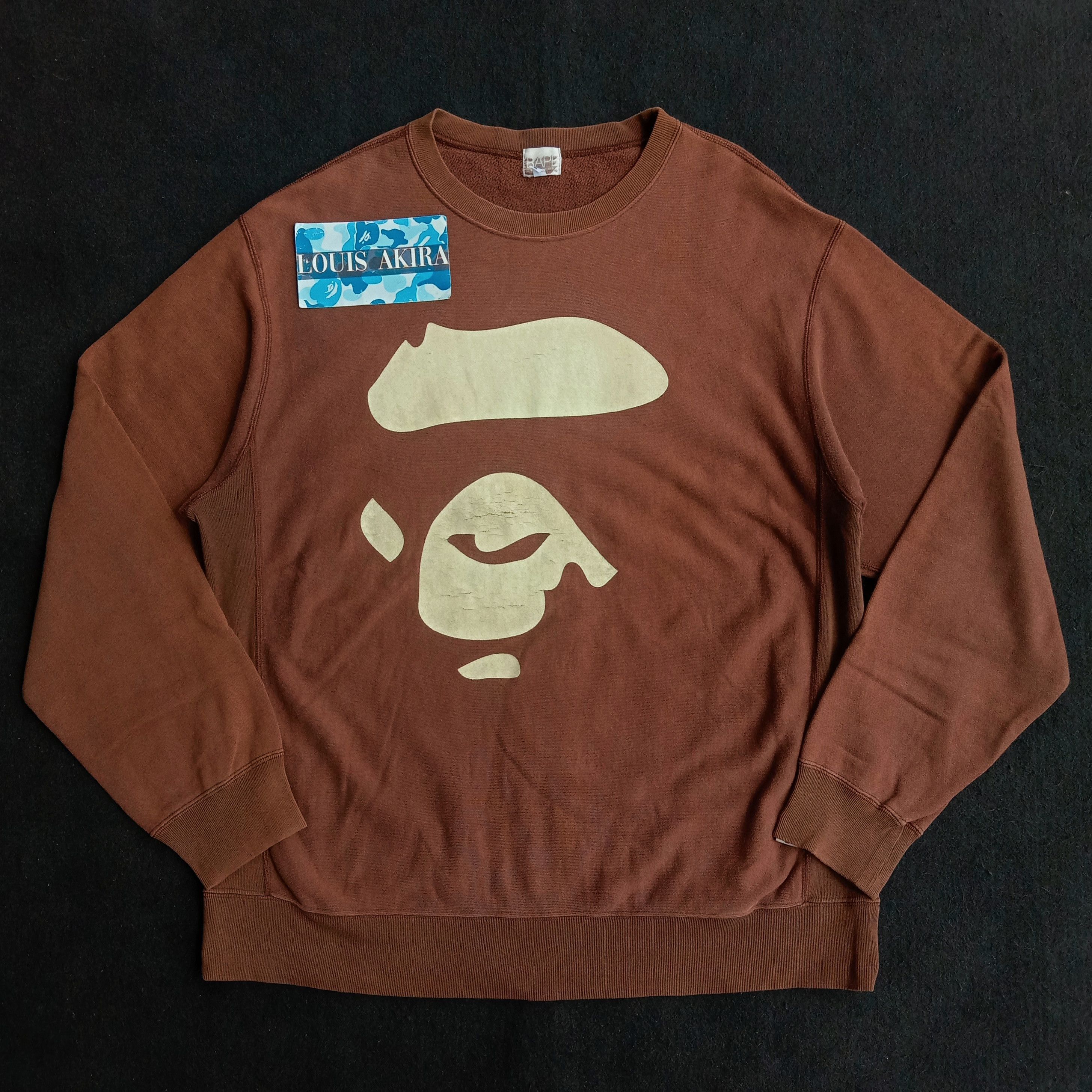 Bape Ape Face Crewneck (2007) Size US L / EU 52-54 / 3 - 1 Thumbnail