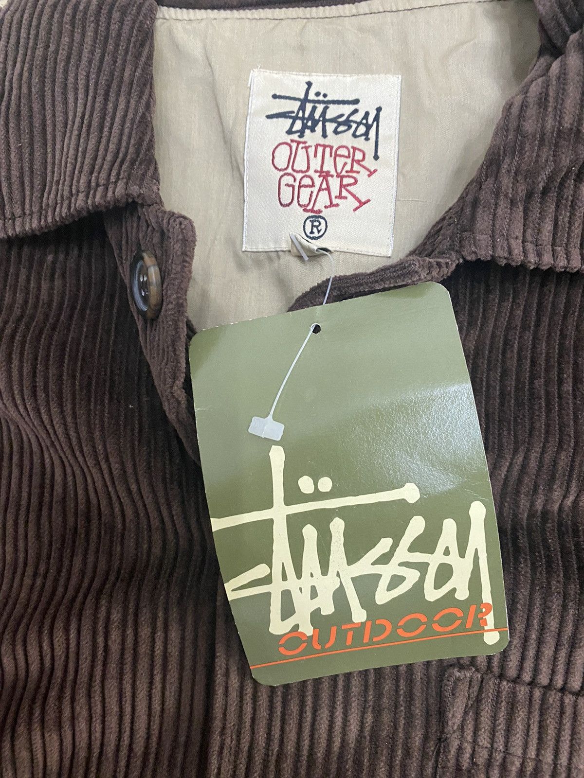 Stussy × Vintage Vintage stussy corduroy jacket outdoor vtg Rare supreme DS Size US L / EU 52-54 / 3 - 6 Thumbnail
