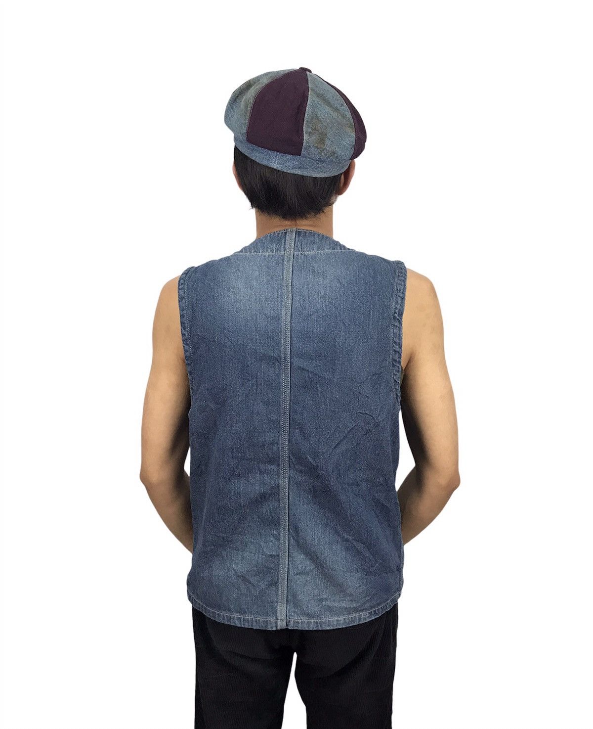 Big John × Japanese Brand Vintage denim craft button sleeveless by big John Size US S / EU 44-46 / 1 - 2 Thumbnail