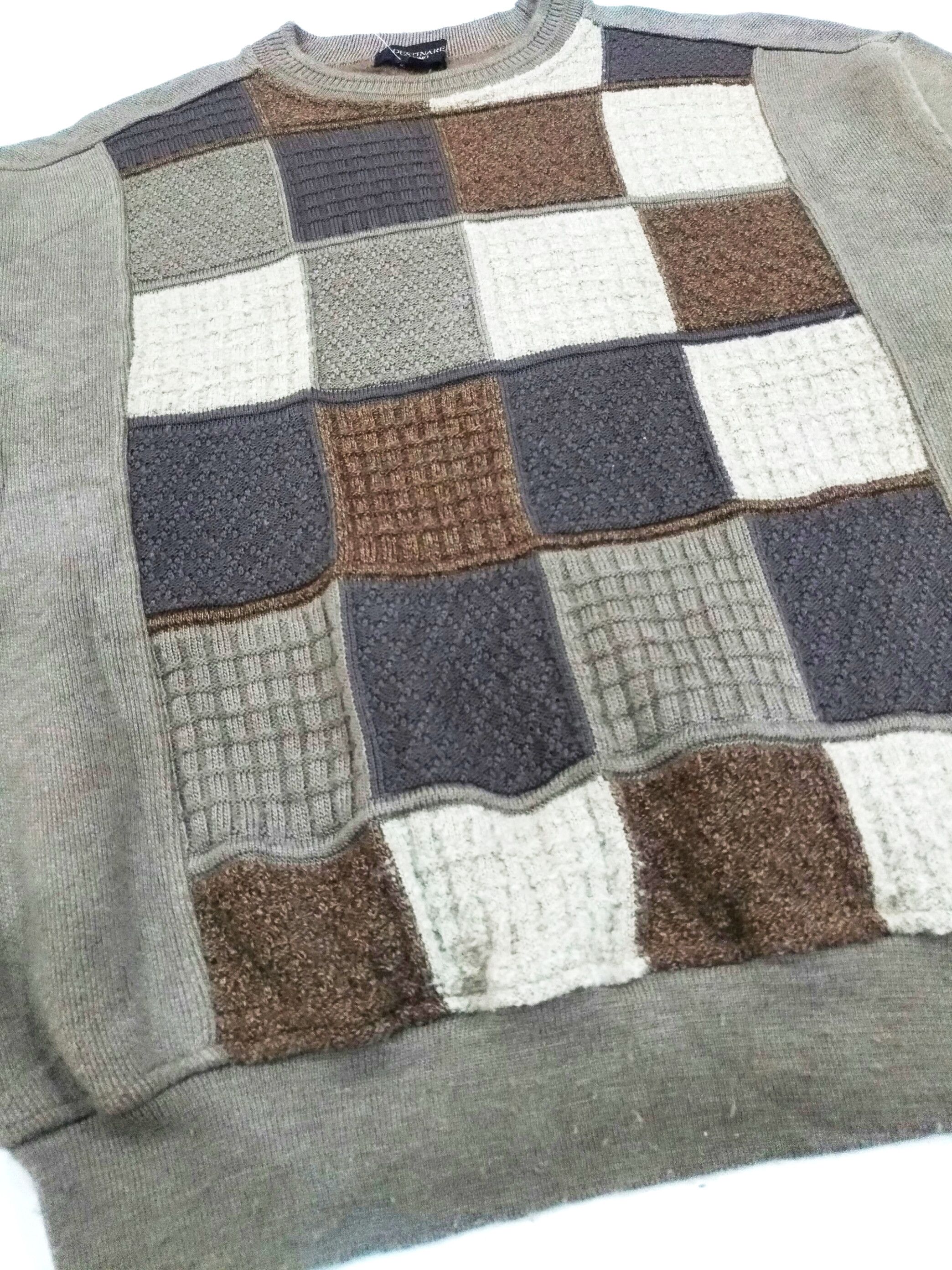 Designer × Japanese Brand × Vintage RARE! VTG DESTINARE UOMO PATCHWORK KNITWEAR Size US M / EU 48-50 / 2 - 5 Thumbnail