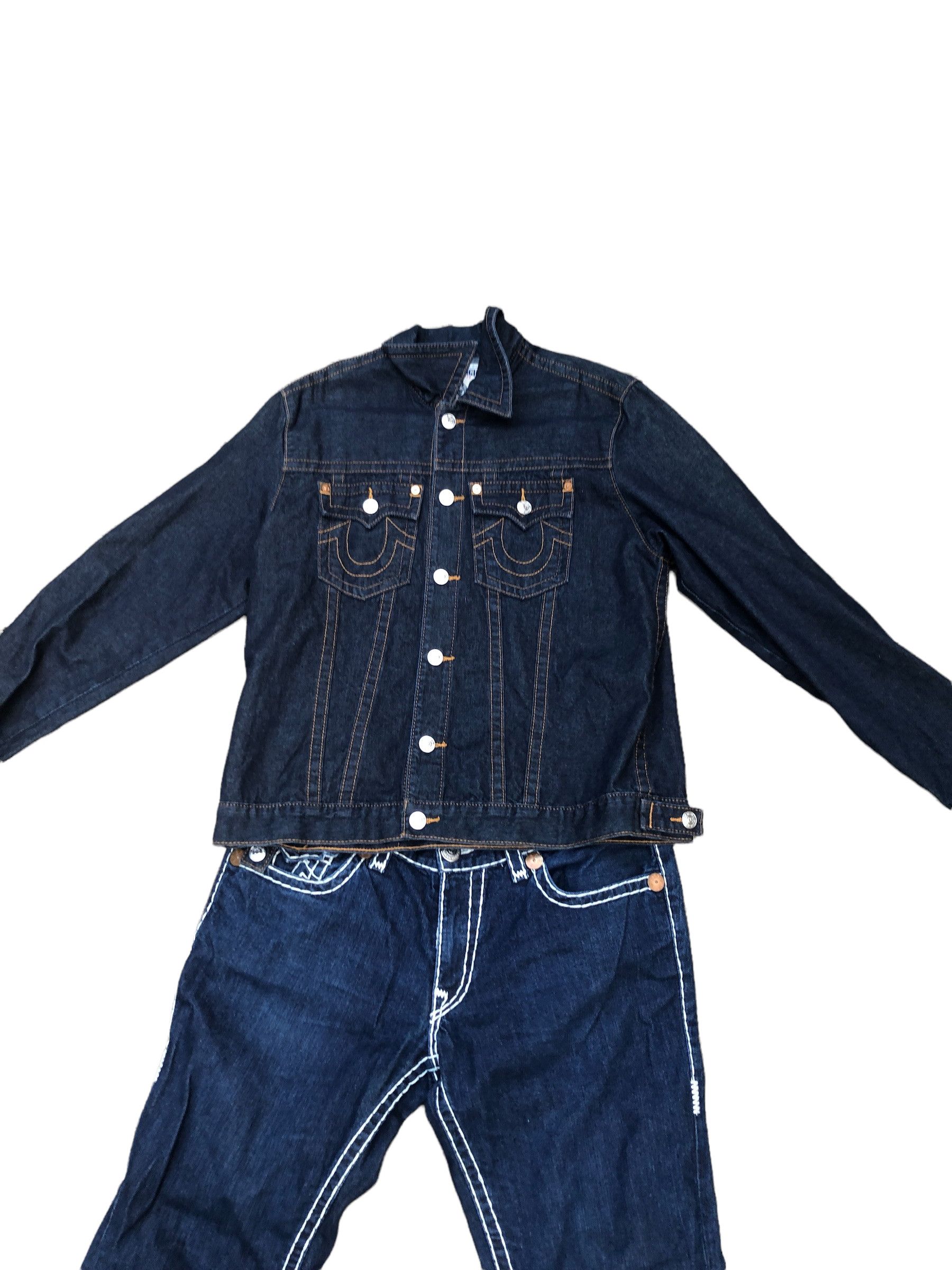 True Religion × Vintage Vintage True Religion Jeans and Jacket Set BILLY SUPER T Size US 36 / EU 52 - 3 Thumbnail