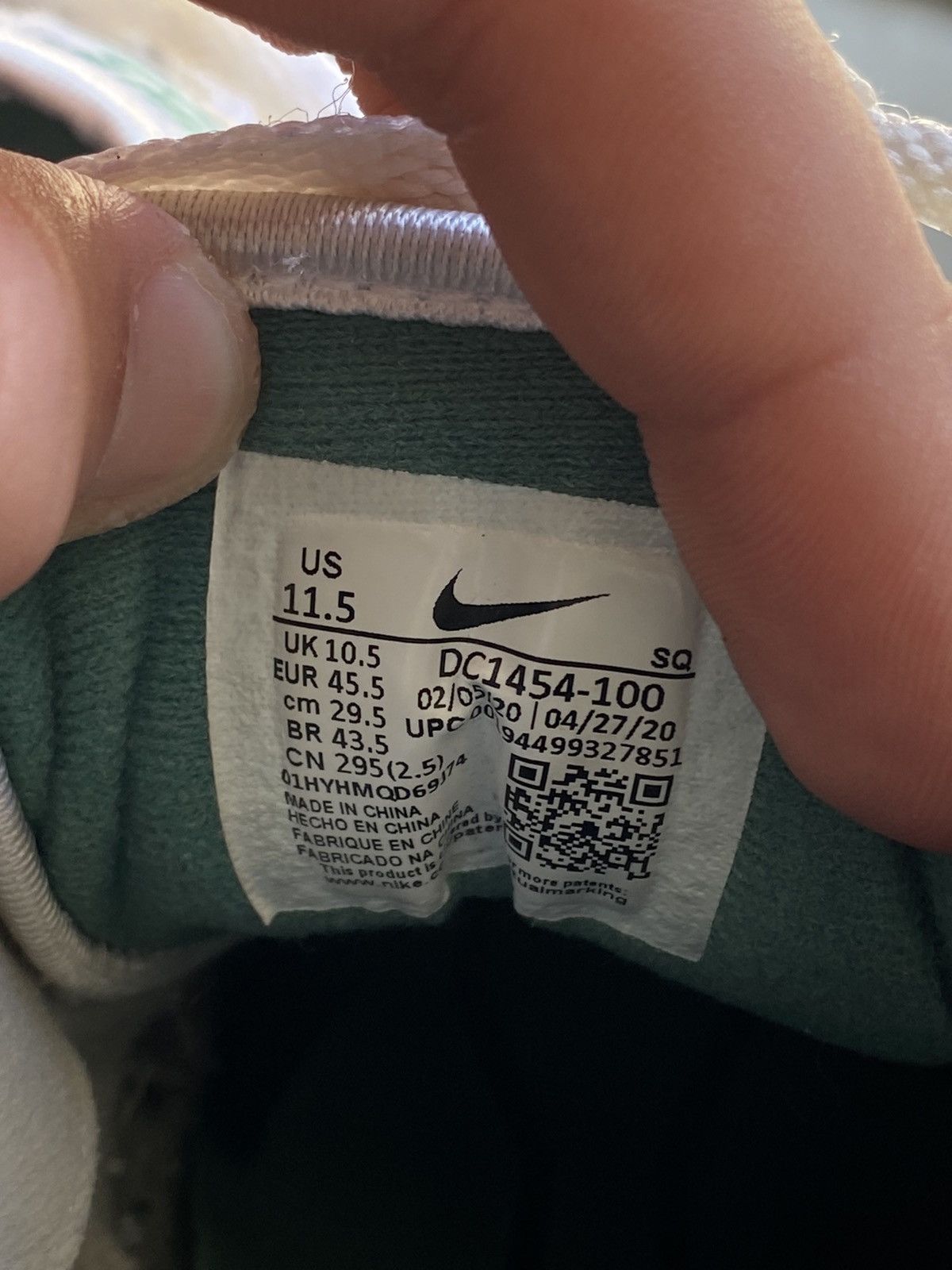 Nike Nike Air Max 1 Evergreen 2020 Size US 11.5 / EU 44-45 - 7 Thumbnail