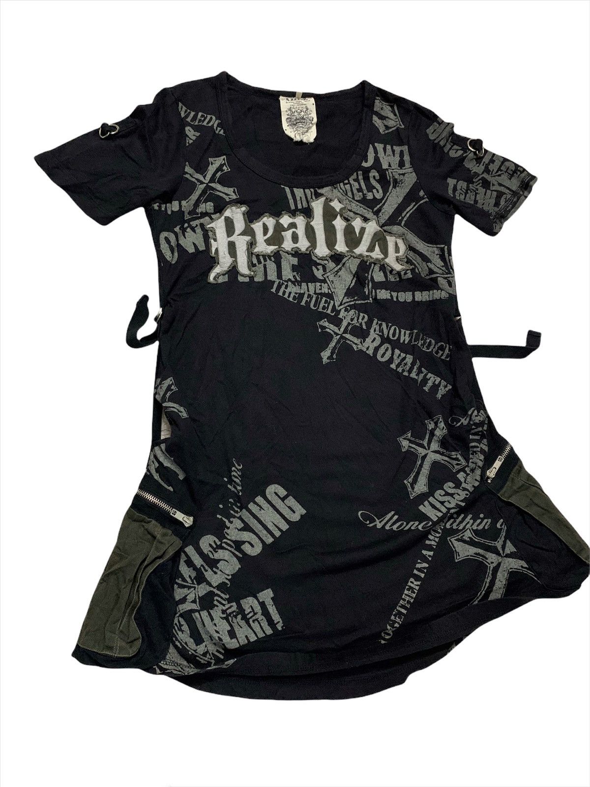 Designer × Seditionaries Glitz Full Print Bondage Punk Rock Shirt Size M / US 6-8 / IT 42-44 - 2 Thumbnail