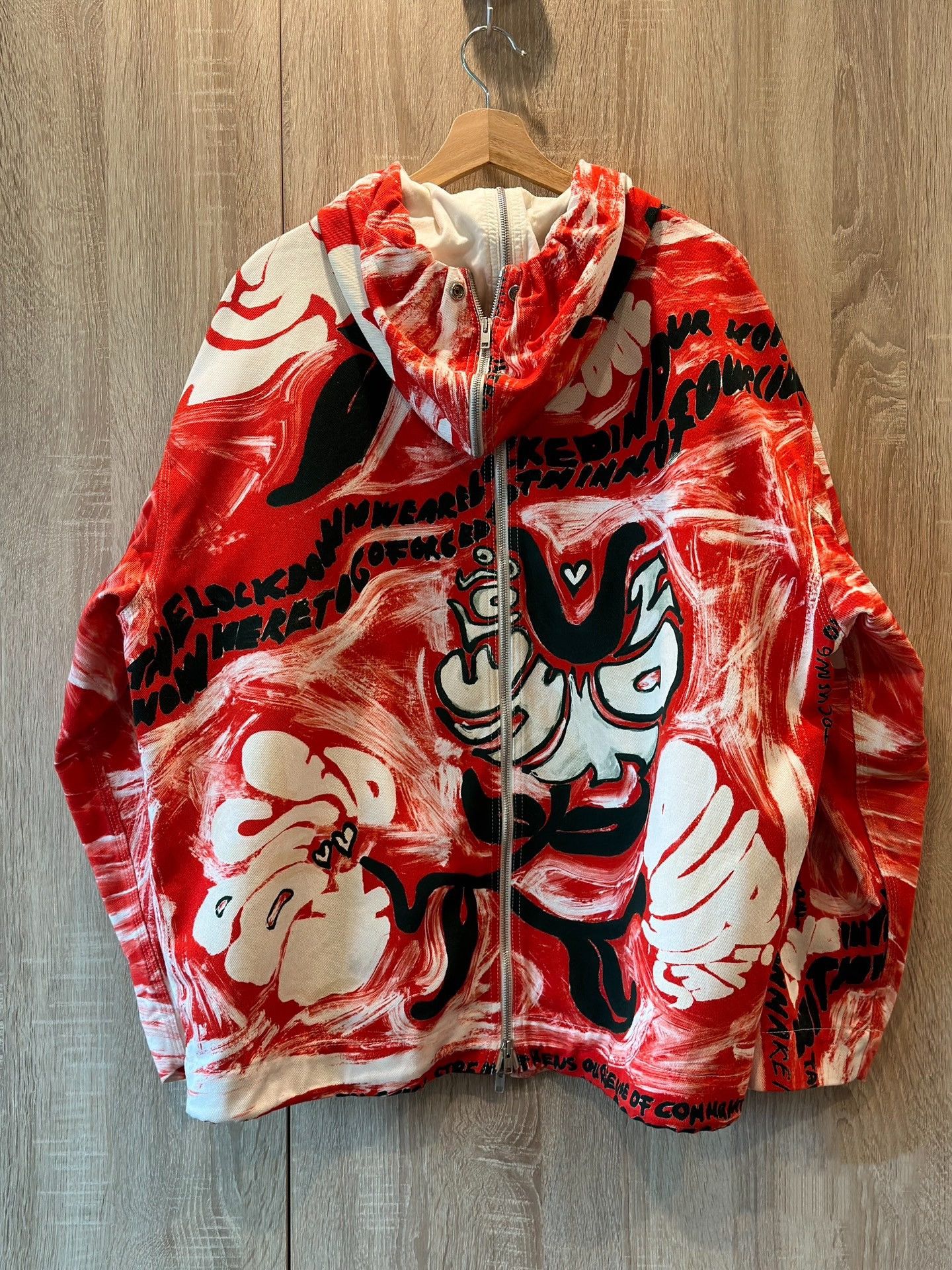 Marni Marni print red denim zip hoodie Size US M / EU 48-50 / 2 - 2 Thumbnail