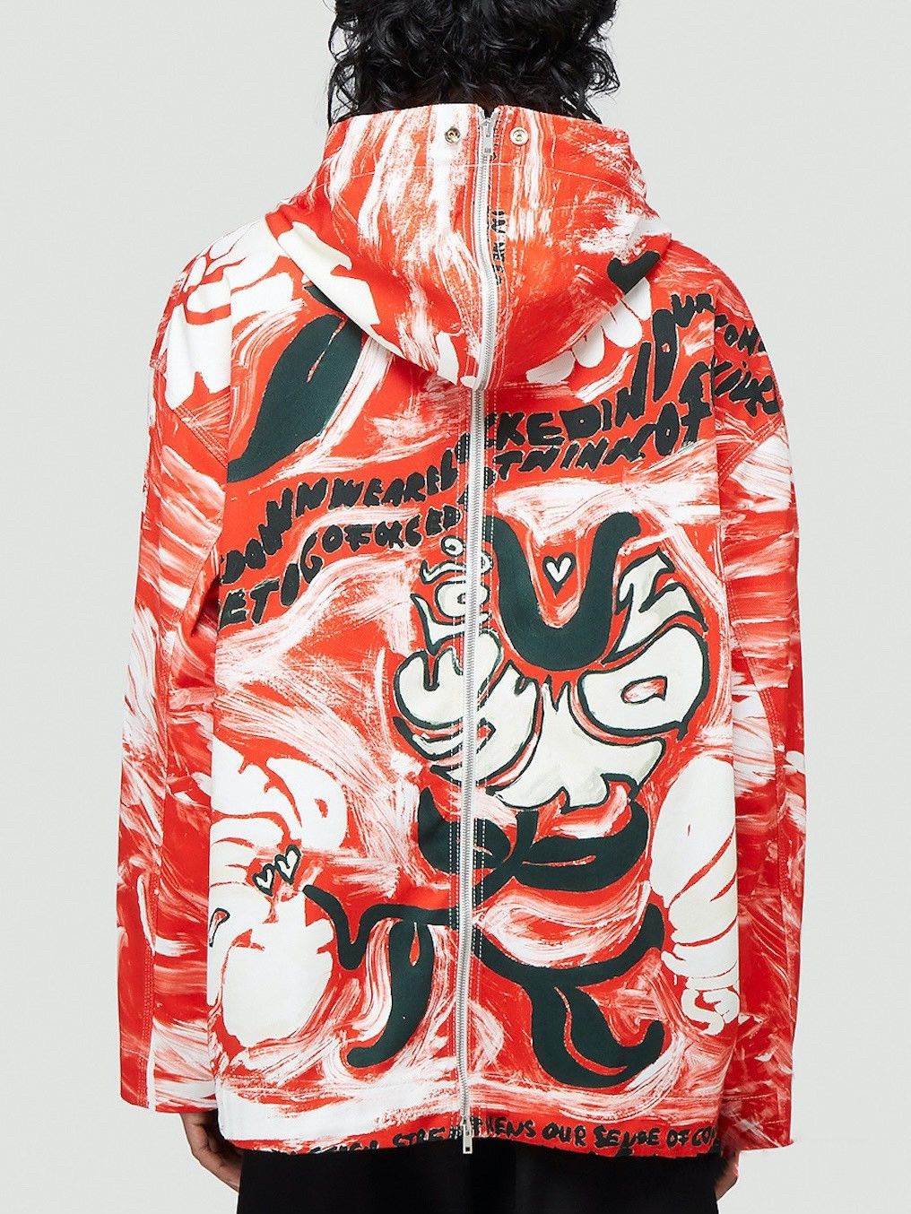 Marni Marni print red denim zip hoodie Size US M / EU 48-50 / 2 - 8 Thumbnail