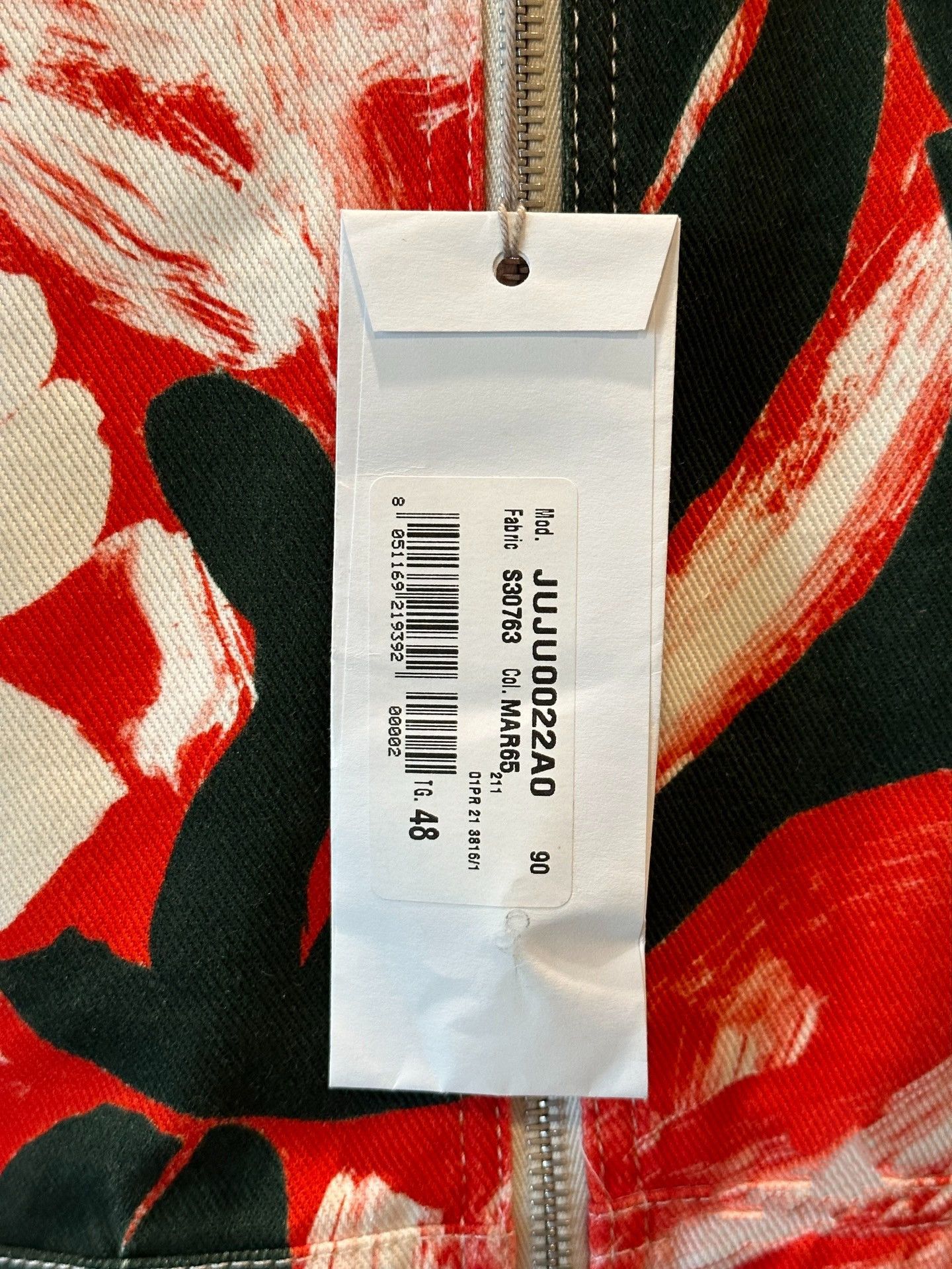 Marni Marni print red denim zip hoodie Size US M / EU 48-50 / 2 - 3 Thumbnail