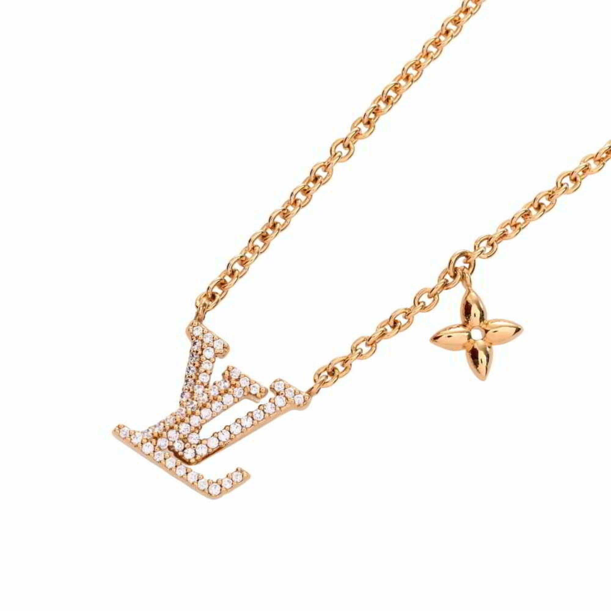 Louis Vuitton Louis Vuitton Rhinestone Collier LV Iconic Necklace ...
