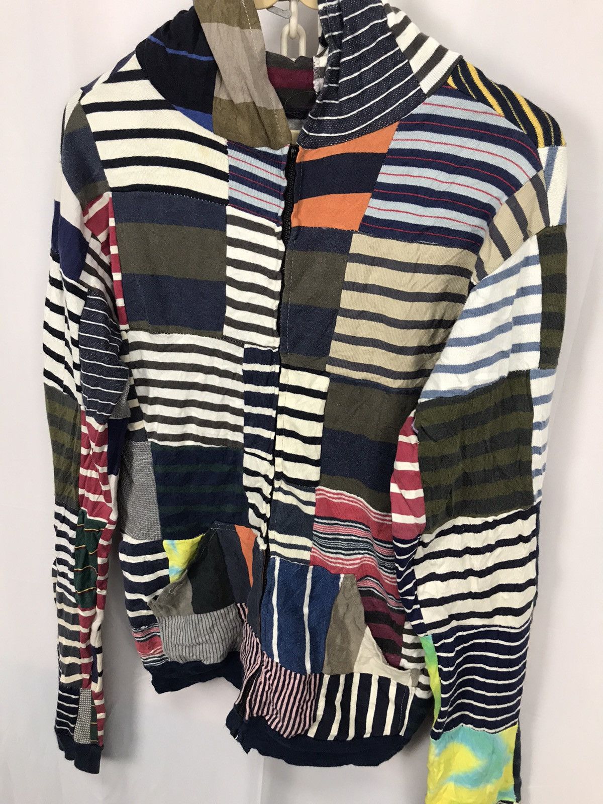 Japanese Brand 🔥RARE🔥Unbrand hoodie zipper patchwork multicolor Size US S / EU 44-46 / 1 - 6 Thumbnail