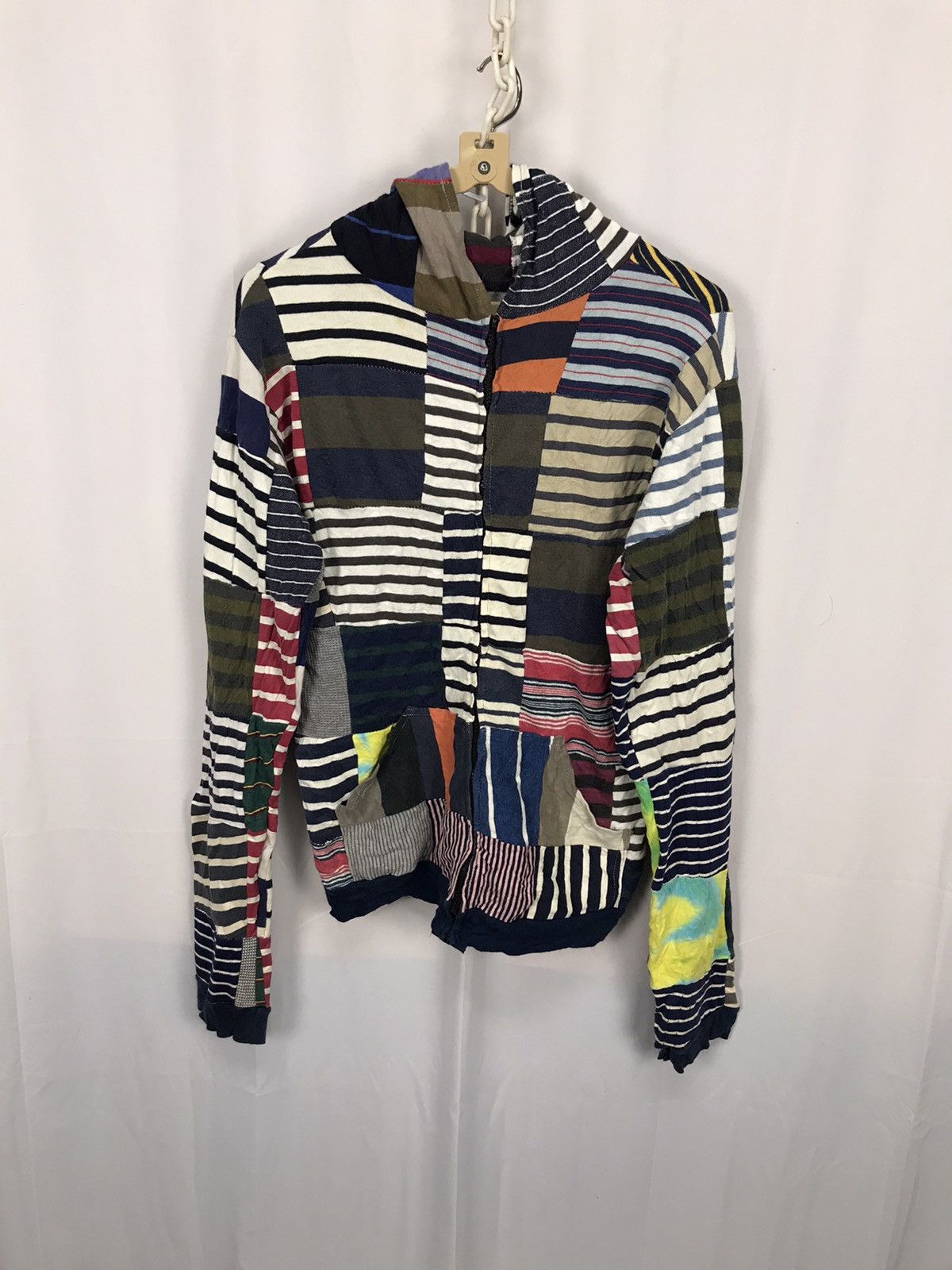 Japanese Brand 🔥RARE🔥Unbrand hoodie zipper patchwork multicolor Size US S / EU 44-46 / 1 - 7 Thumbnail