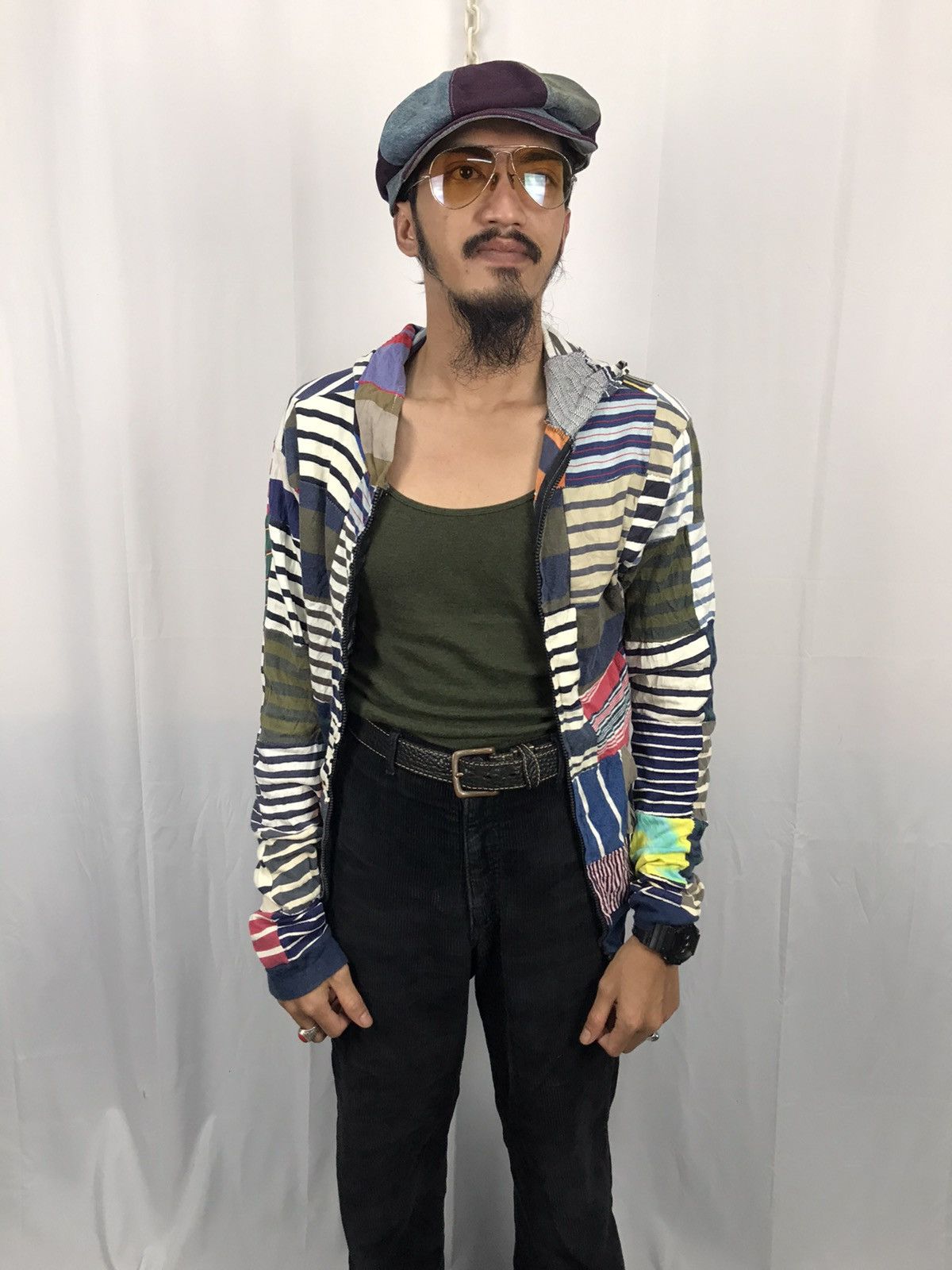 Japanese Brand 🔥RARE🔥Unbrand hoodie zipper patchwork multicolor Size US S / EU 44-46 / 1 - 9 Thumbnail