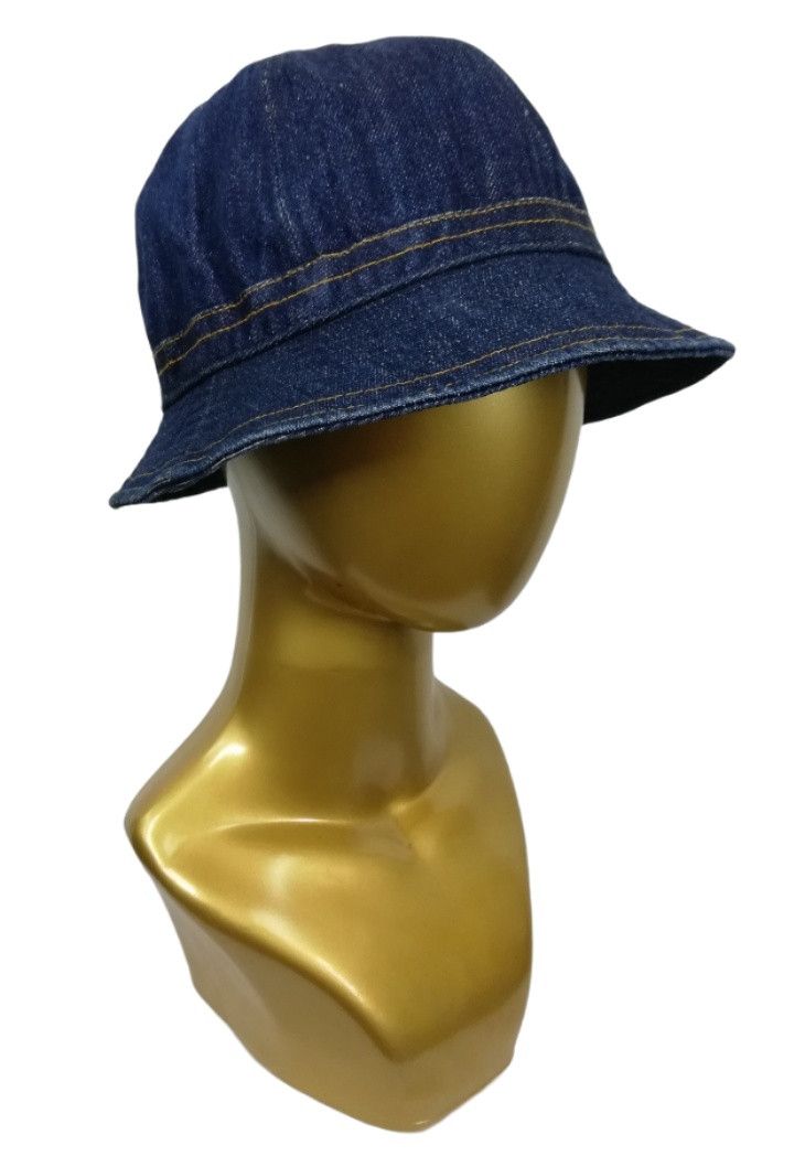 Indigo × Japanese Brand × Vintage 🔥Butterfly 🦋 Denim Button 2 Name West Cal.45 Bucket Hat🔥 Size ONE SIZE - 7 Thumbnail
