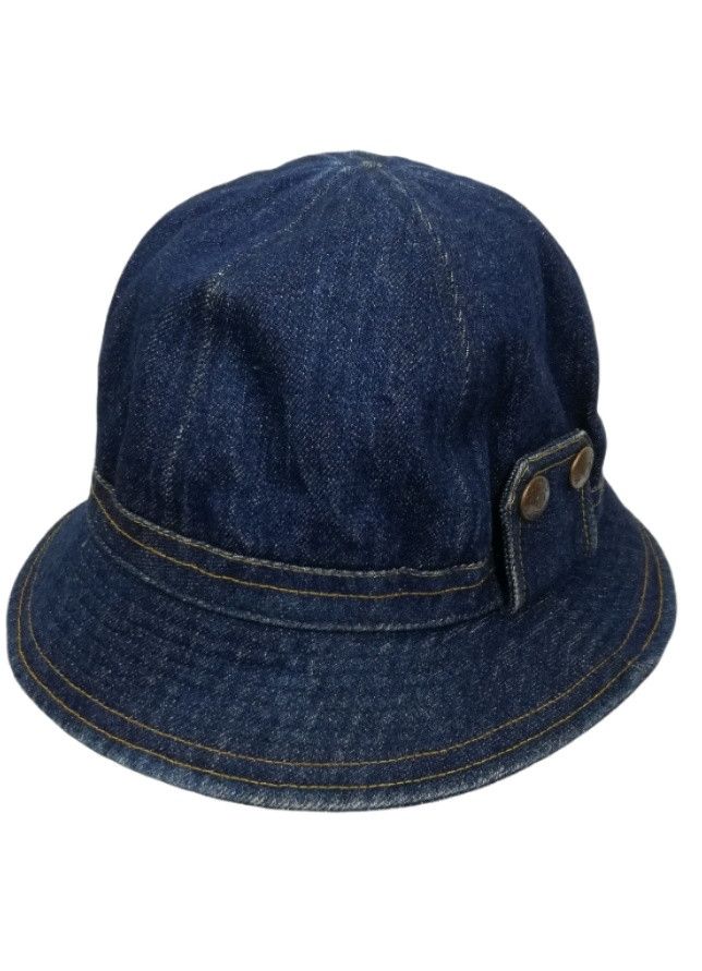 Indigo × Japanese Brand × Vintage 🔥Butterfly 🦋 Denim Button 2 Name West Cal.45 Bucket Hat🔥 Size ONE SIZE - 9 Thumbnail