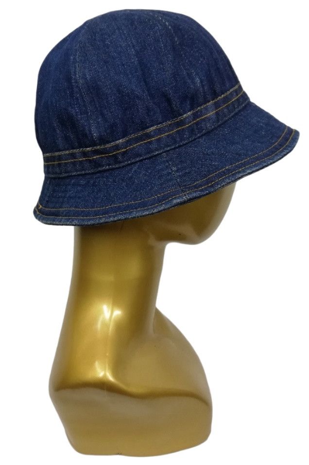 Indigo × Japanese Brand × Vintage 🔥Butterfly 🦋 Denim Button 2 Name West Cal.45 Bucket Hat🔥 Size ONE SIZE - 6 Thumbnail