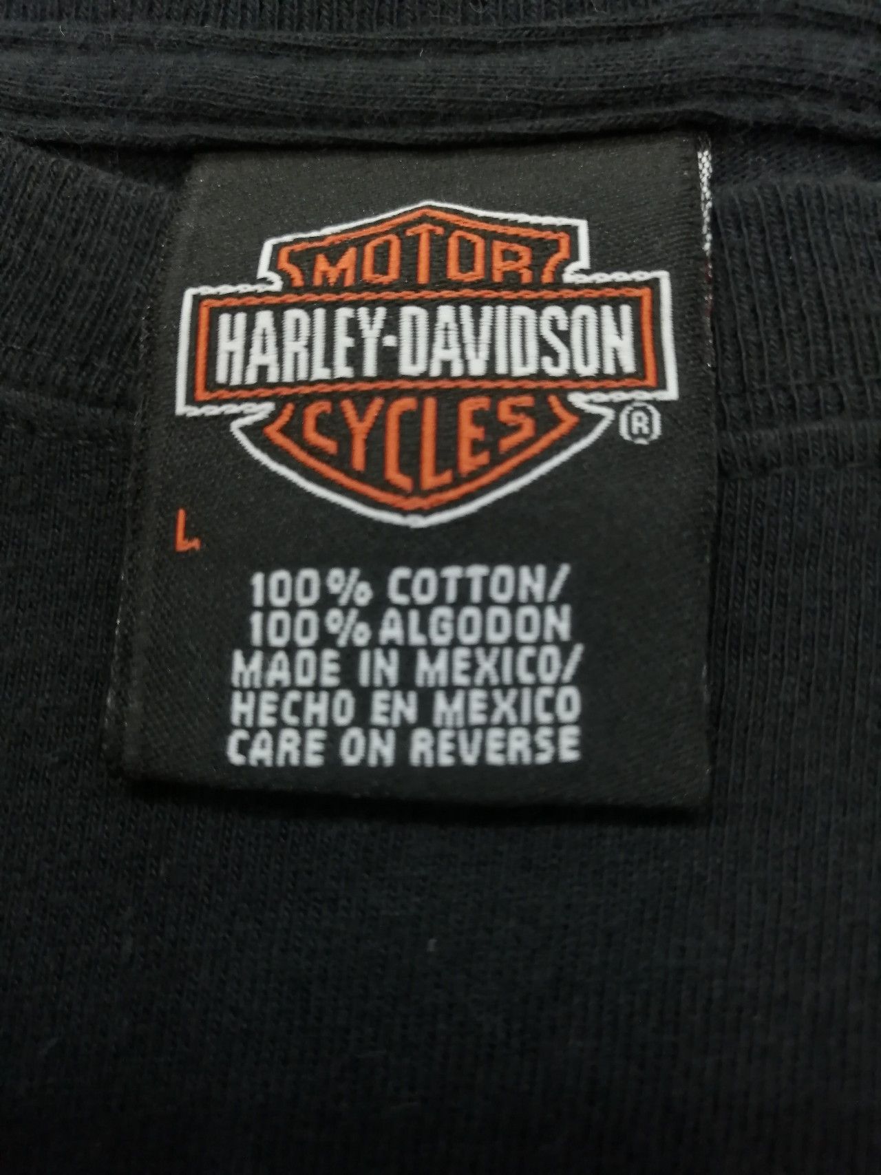 Harley Davidson 💥Vtg Y2K HARLEY DAVIDSON Jamaica Big Print Black T-Shirt Size US L / EU 52-54 / 3 - 7 Thumbnail