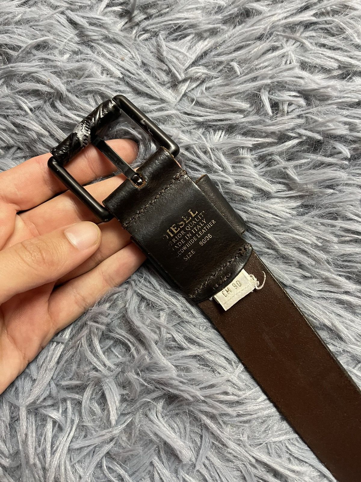 Cowboy Equipment × Diesel × Vintage Diesel vintage 00s western leather belt 108cm Size 34 - 8 Thumbnail