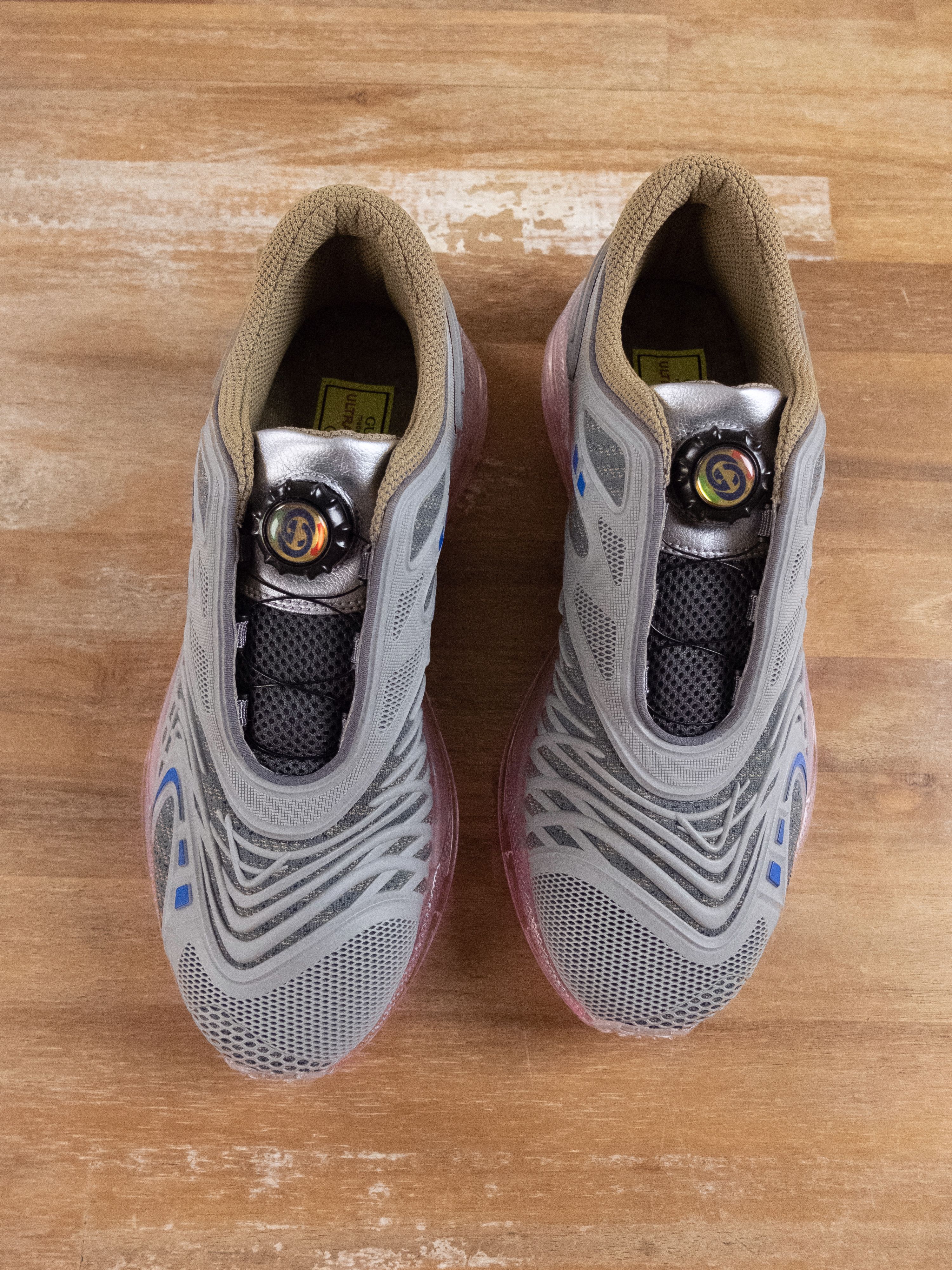 Gucci GUCCI Ultrapace R grey pink sneakers - 8.5 US / 8 UK / 42 Size US 8.5 / EU 41-42 - 3 Thumbnail