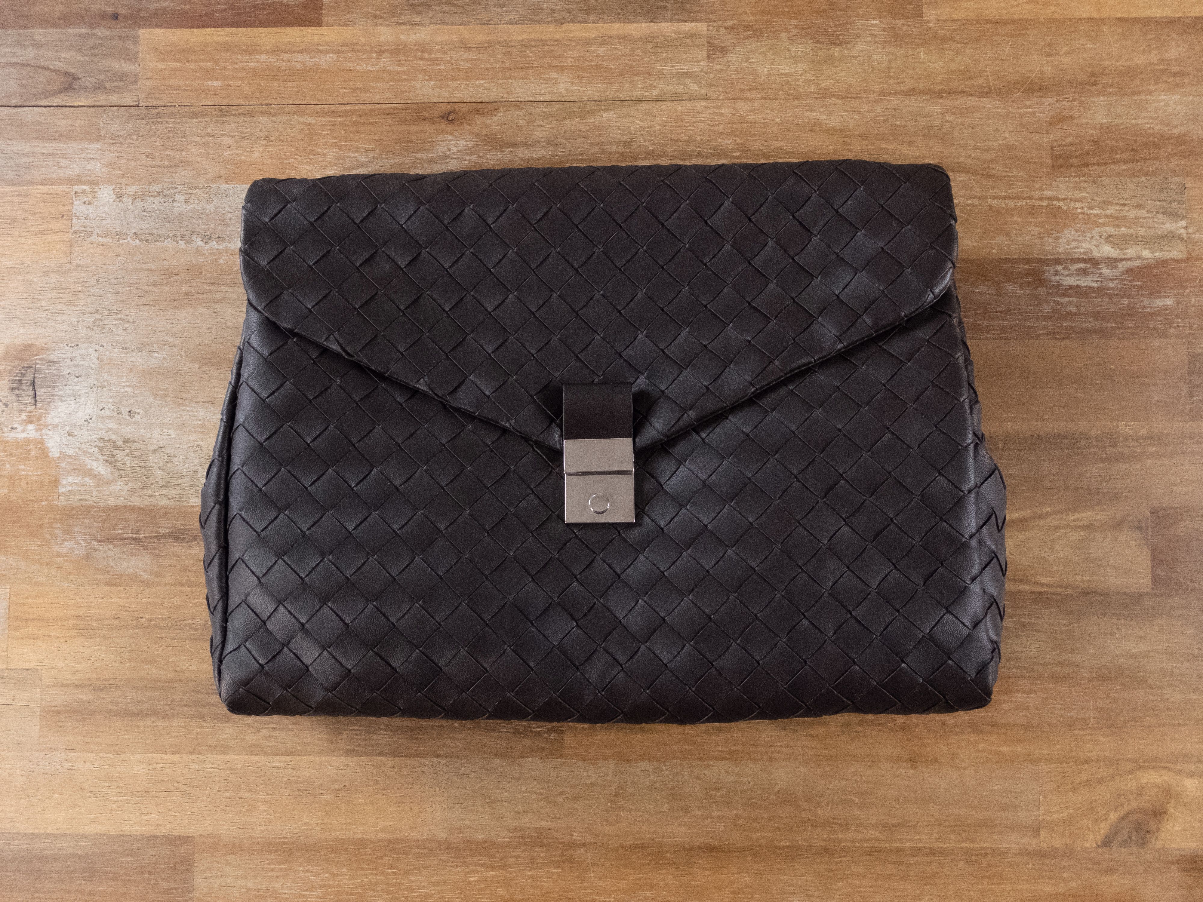 Bottega Veneta BOTTEGA VENETA brown intrecciato leather document case bag Size ONE SIZE - 1 Thumbnail
