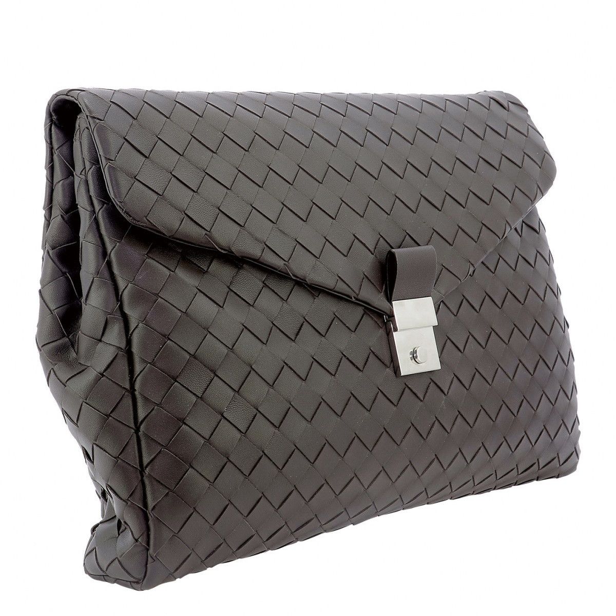 Bottega Veneta BOTTEGA VENETA brown intrecciato leather document case bag Size ONE SIZE - 2 Thumbnail