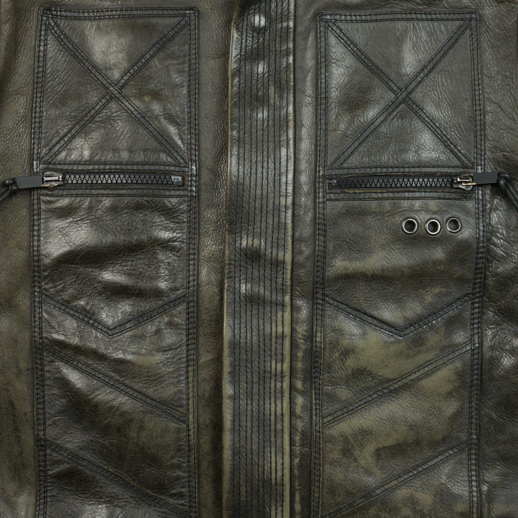 Dior × Hedi Slimane Dior Homme AW03 "Luster" Leather Officer Jacket Size US S / EU 44-46 / 1 - 3 Thumbnail