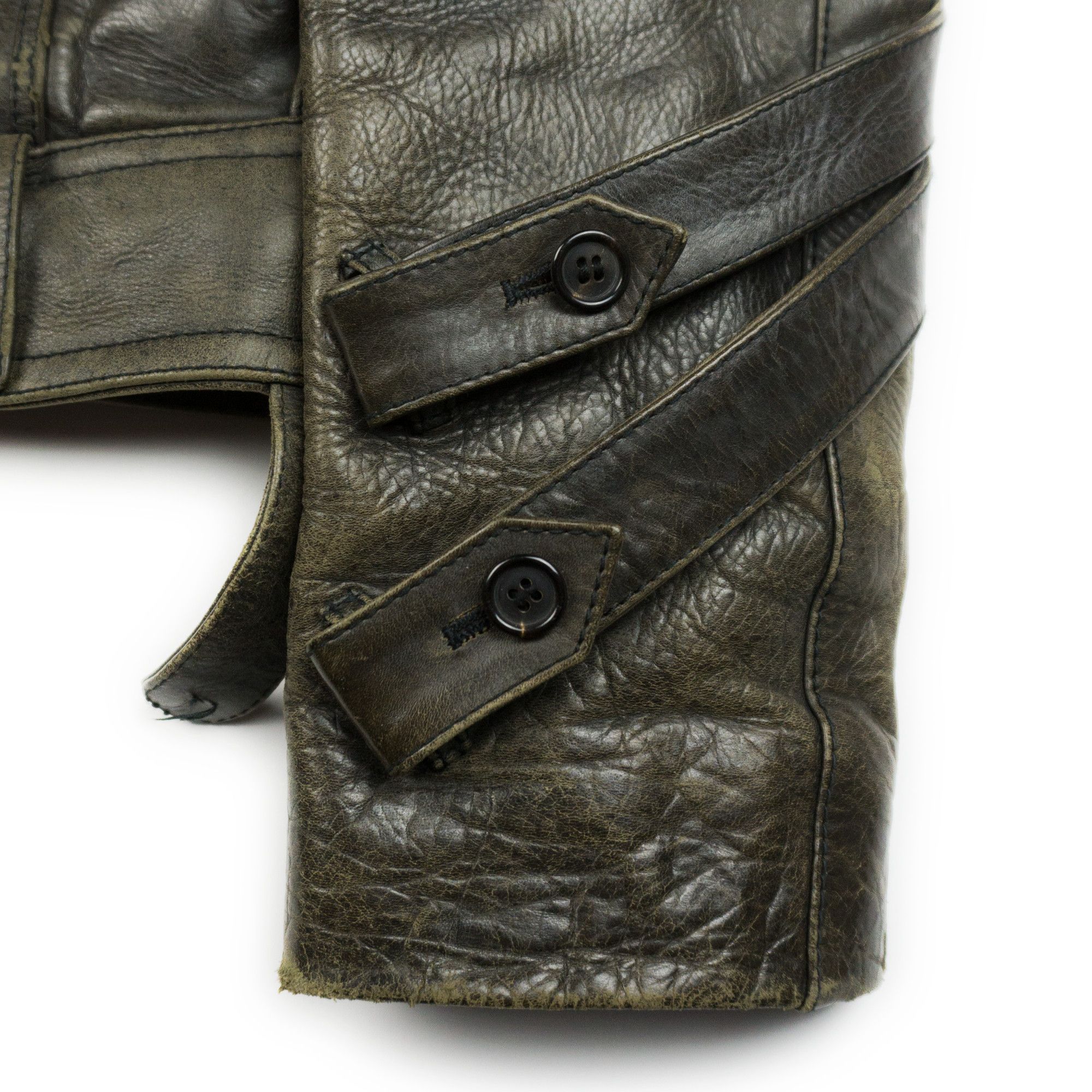 Dior × Hedi Slimane Dior Homme AW03 "Luster" Leather Officer Jacket Size US S / EU 44-46 / 1 - 5 Thumbnail