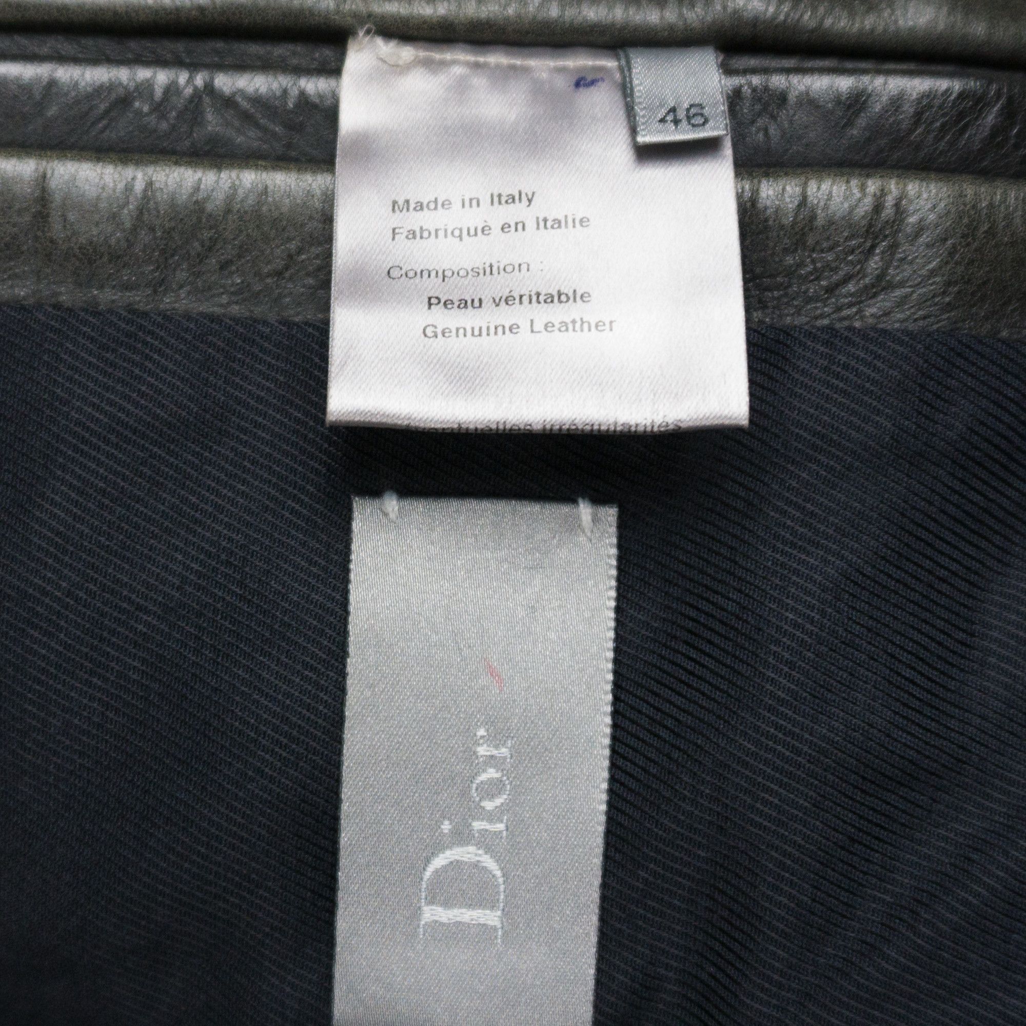Dior × Hedi Slimane Dior Homme AW03 "Luster" Leather Officer Jacket Size US S / EU 44-46 / 1 - 7 Thumbnail