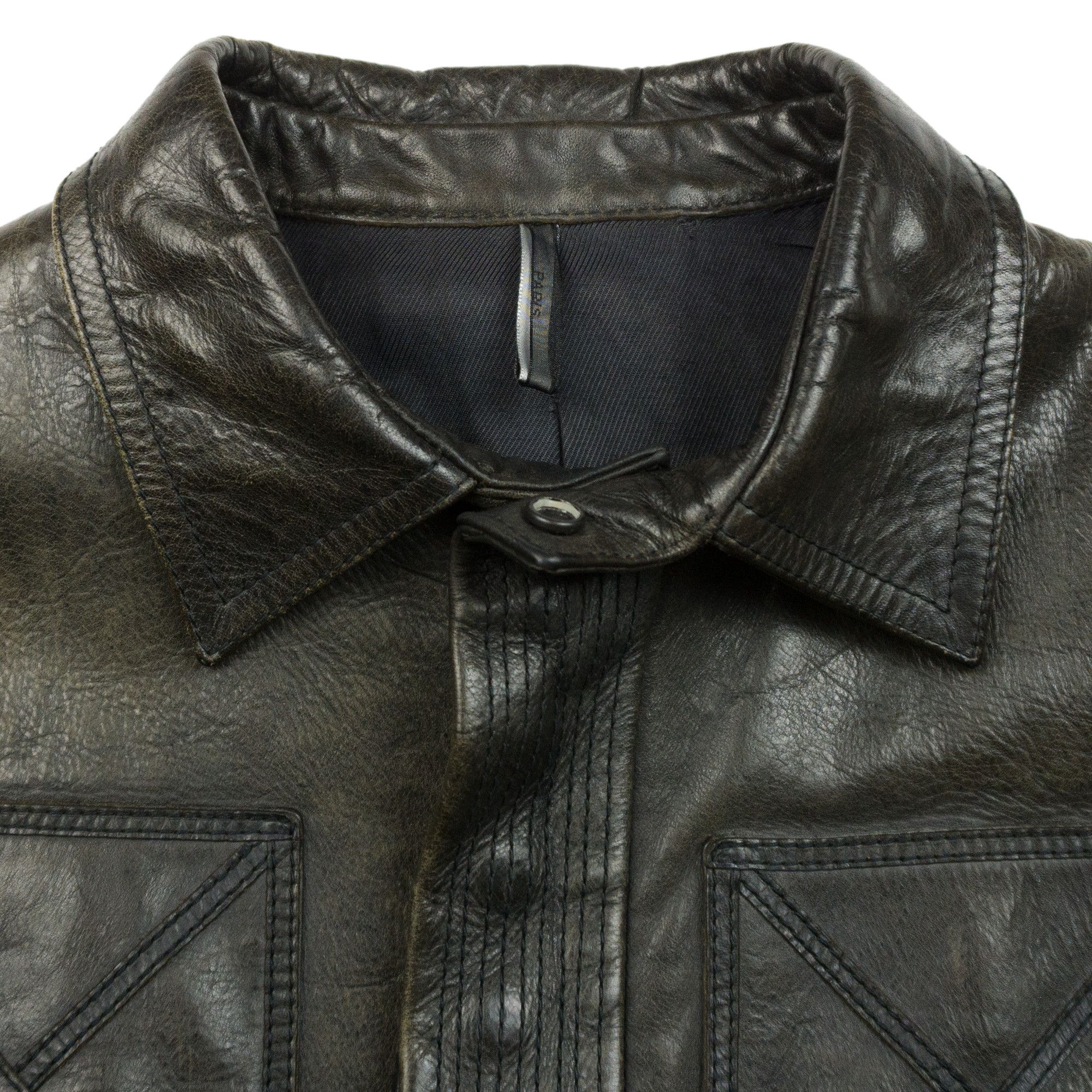 Dior × Hedi Slimane Dior Homme AW03 "Luster" Leather Officer Jacket Size US S / EU 44-46 / 1 - 4 Thumbnail