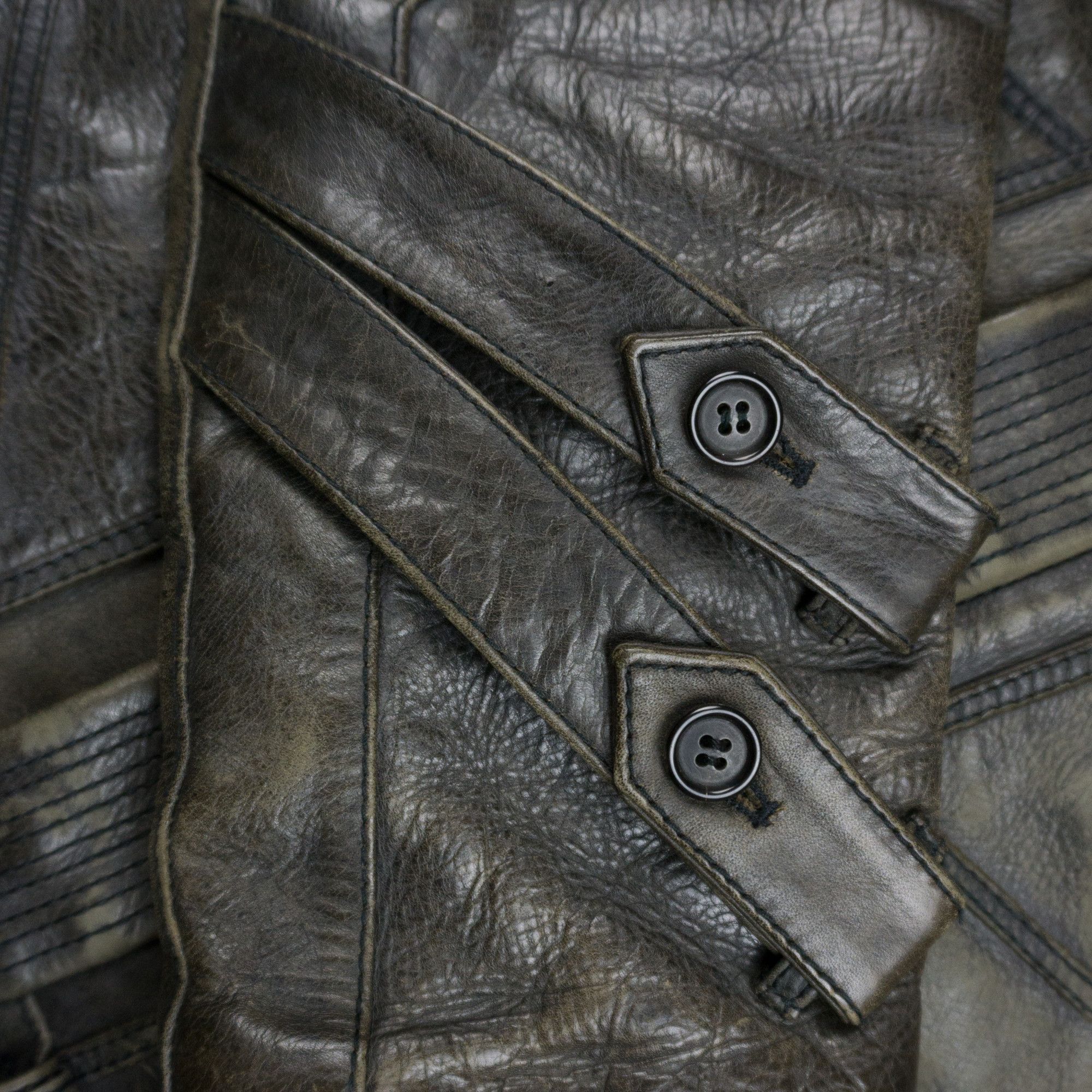 Dior × Hedi Slimane Dior Homme AW03 "Luster" Leather Officer Jacket Size US S / EU 44-46 / 1 - 6 Thumbnail