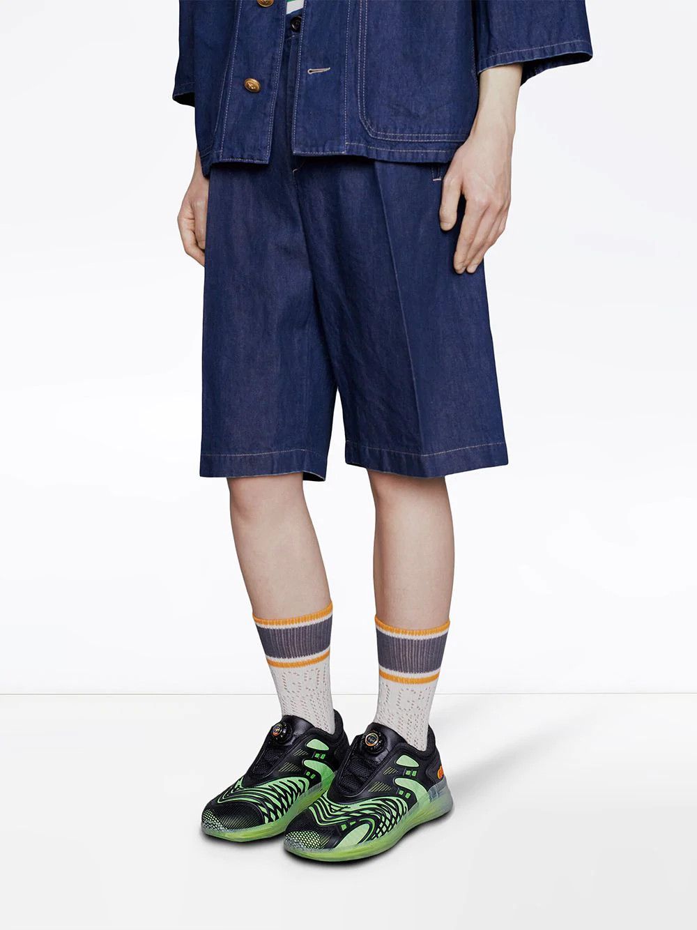 Gucci GUCCI Ultrapace R black green sneakers 7.5 US / 7 UK / 41 Size US 7.5 / EU 40-41 - 2 Thumbnail