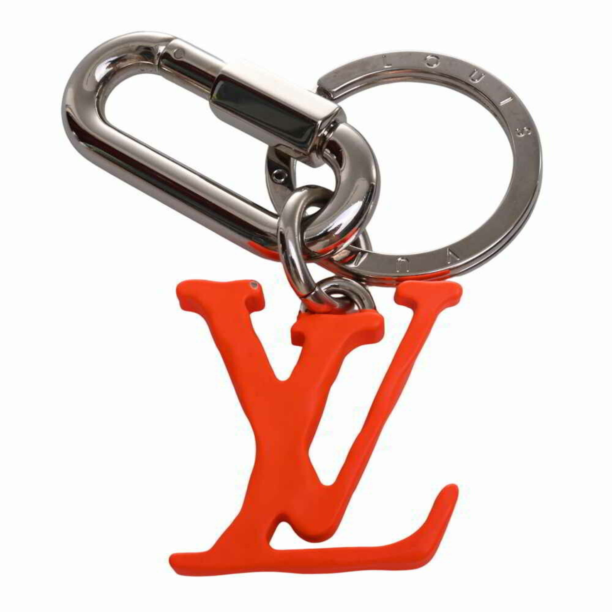 Authentic Louis Vuitton LV Cell Phone Strap Accessory RingCharm Key Ring  Red
