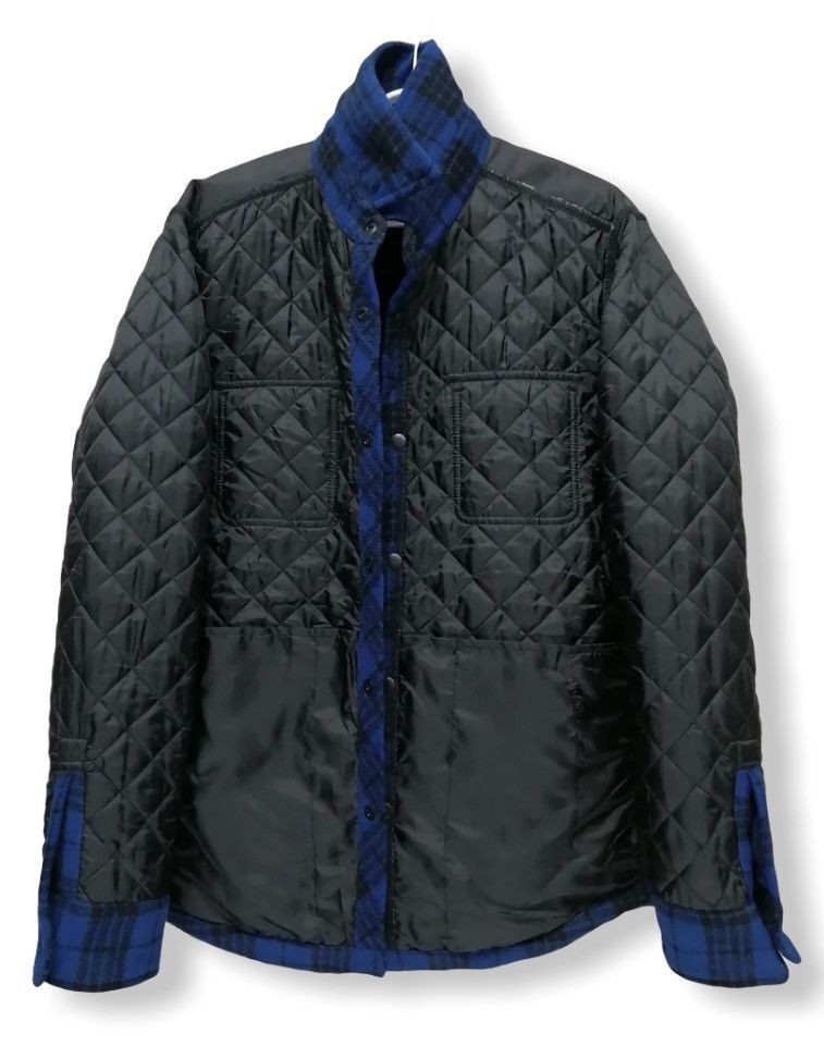 Japanese Brand 💥RARE Y2K Blue Tartan Light Padded Quilted Fleece Shirt Size US S / EU 44-46 / 1 - 5 Thumbnail