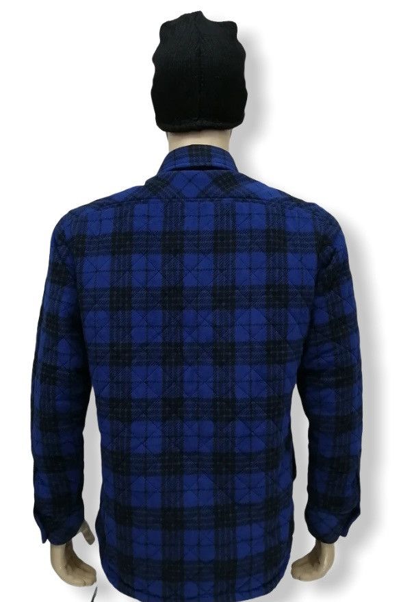 Japanese Brand 💥RARE Y2K Blue Tartan Light Padded Quilted Fleece Shirt Size US S / EU 44-46 / 1 - 4 Thumbnail