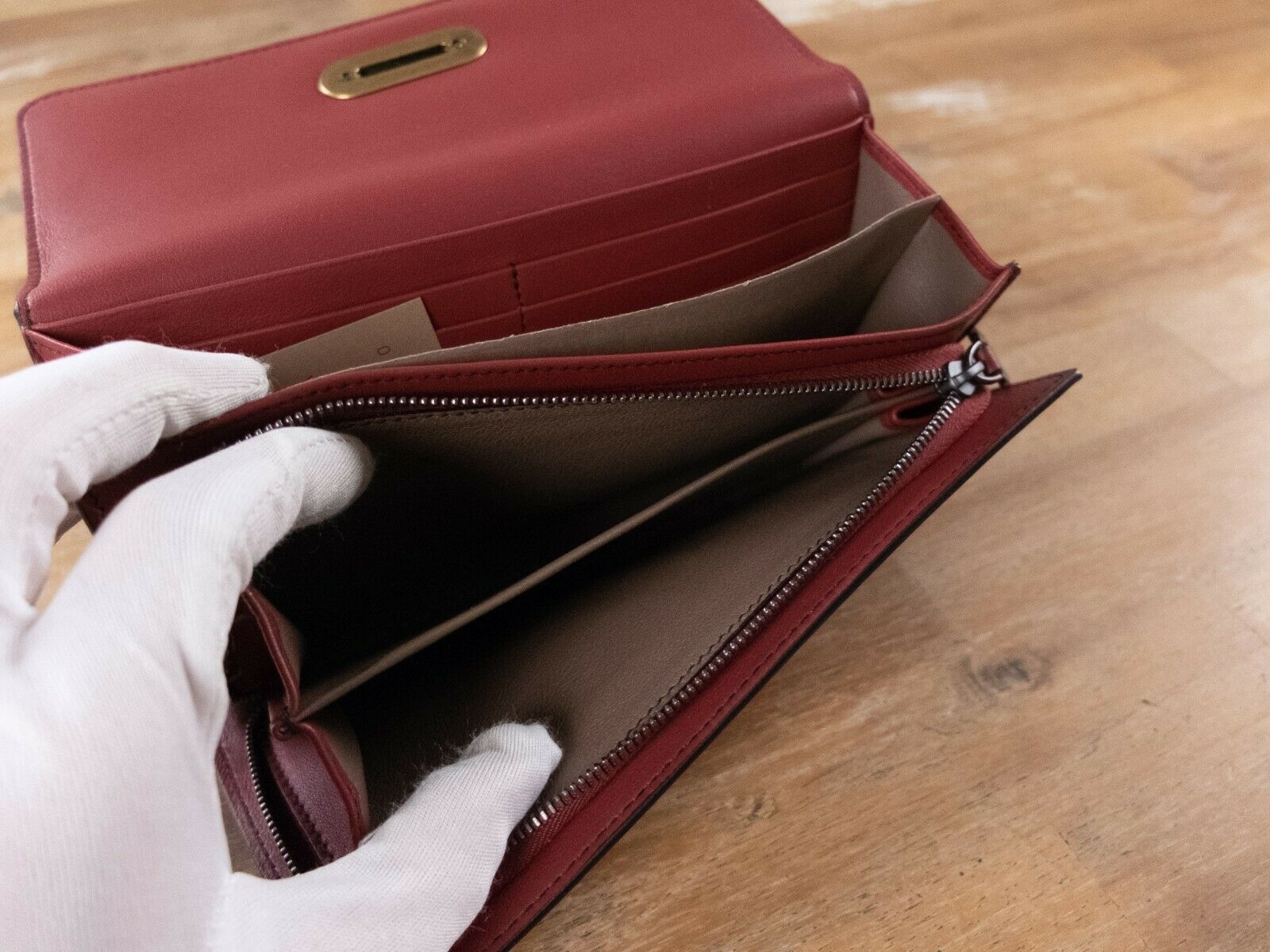 Bottega Veneta $979 BOTTEGA VENETA red orange leather continental wallet q Size ONE SIZE - 9 Thumbnail