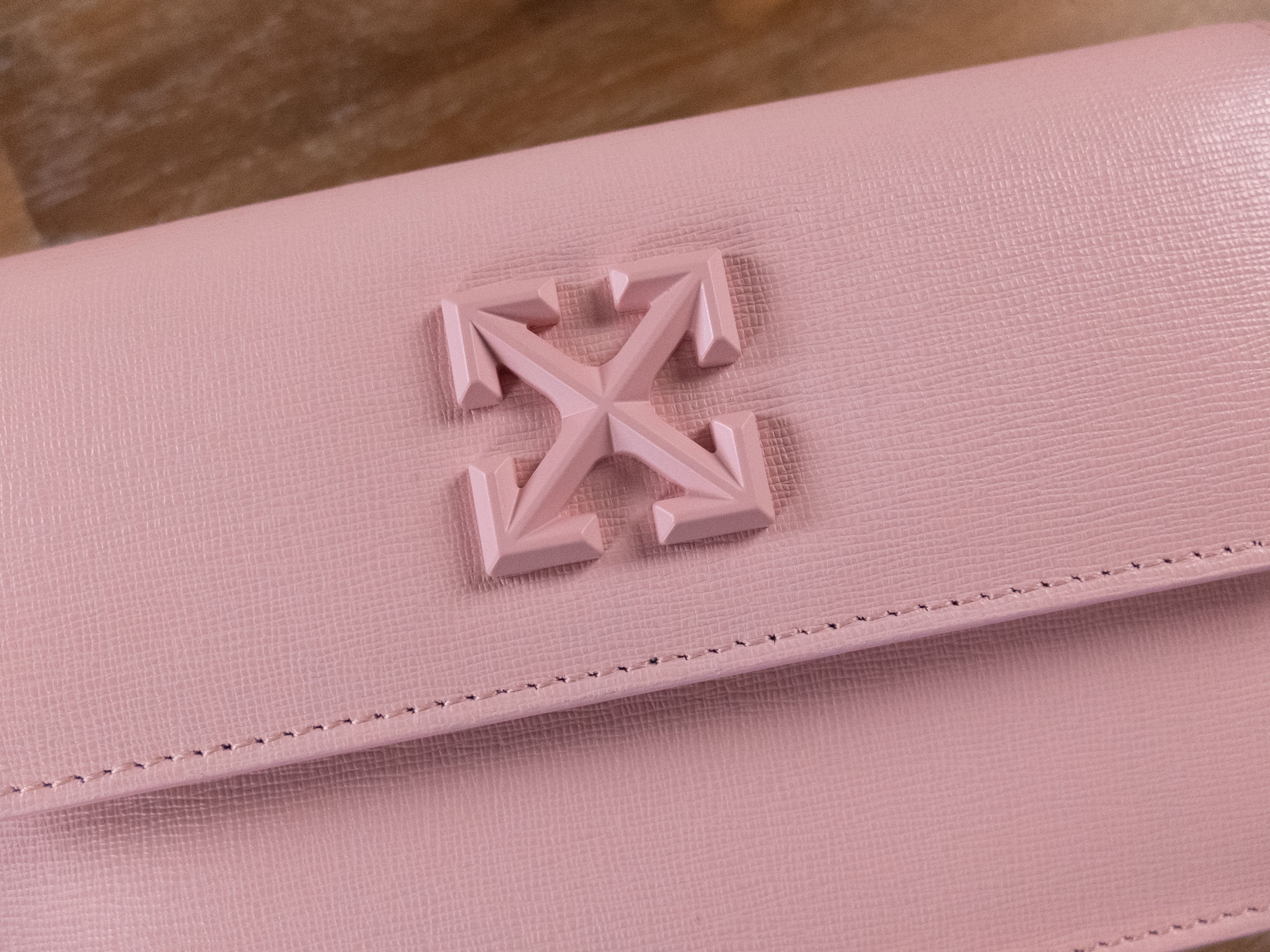Off-White $1025 OFF-WHITE pink Jitney leather belt bag w arrows logo Size ONE SIZE - 3 Thumbnail