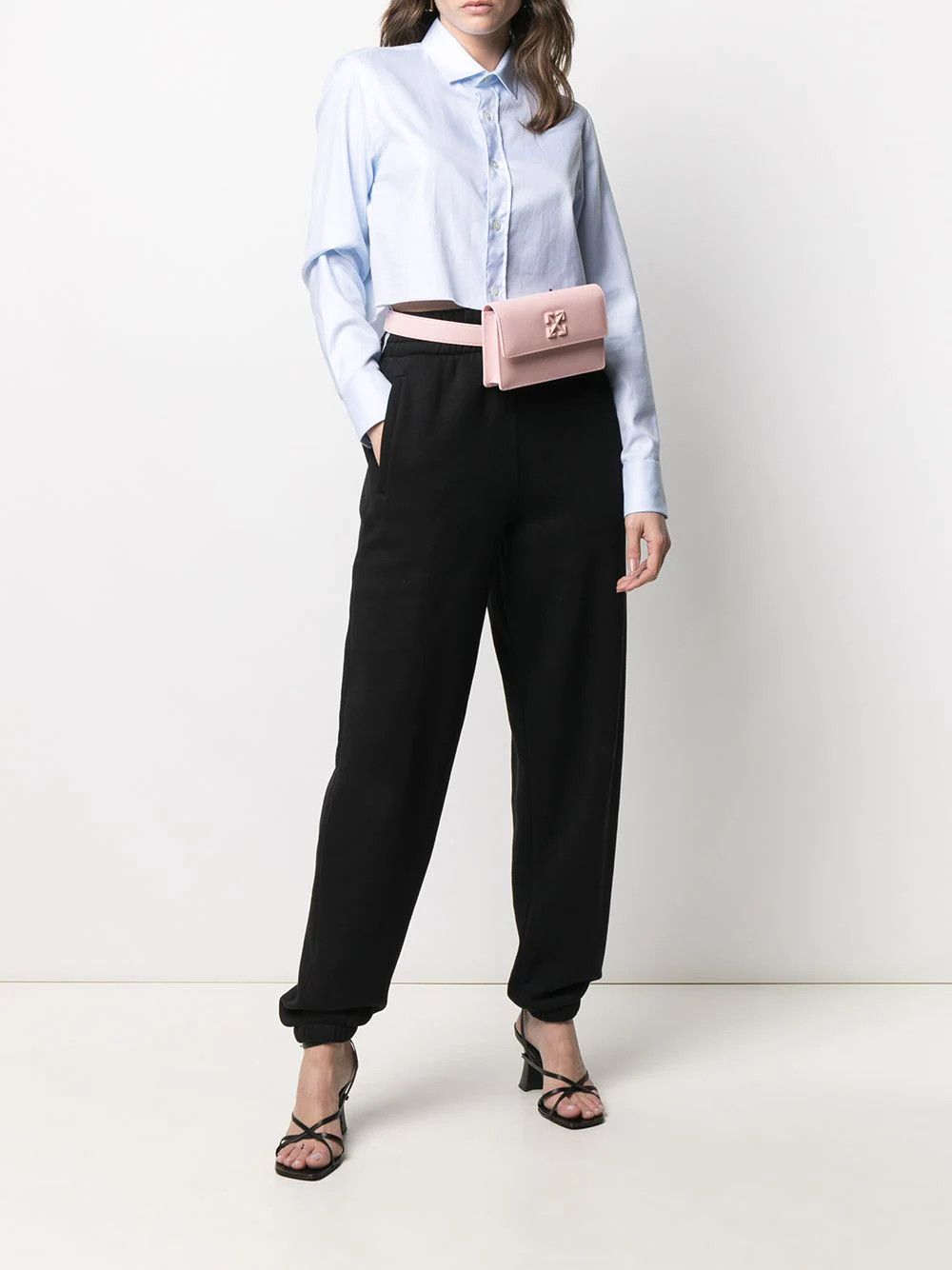 Off-White $1025 OFF-WHITE pink Jitney leather belt bag w arrows logo Size ONE SIZE - 2 Thumbnail