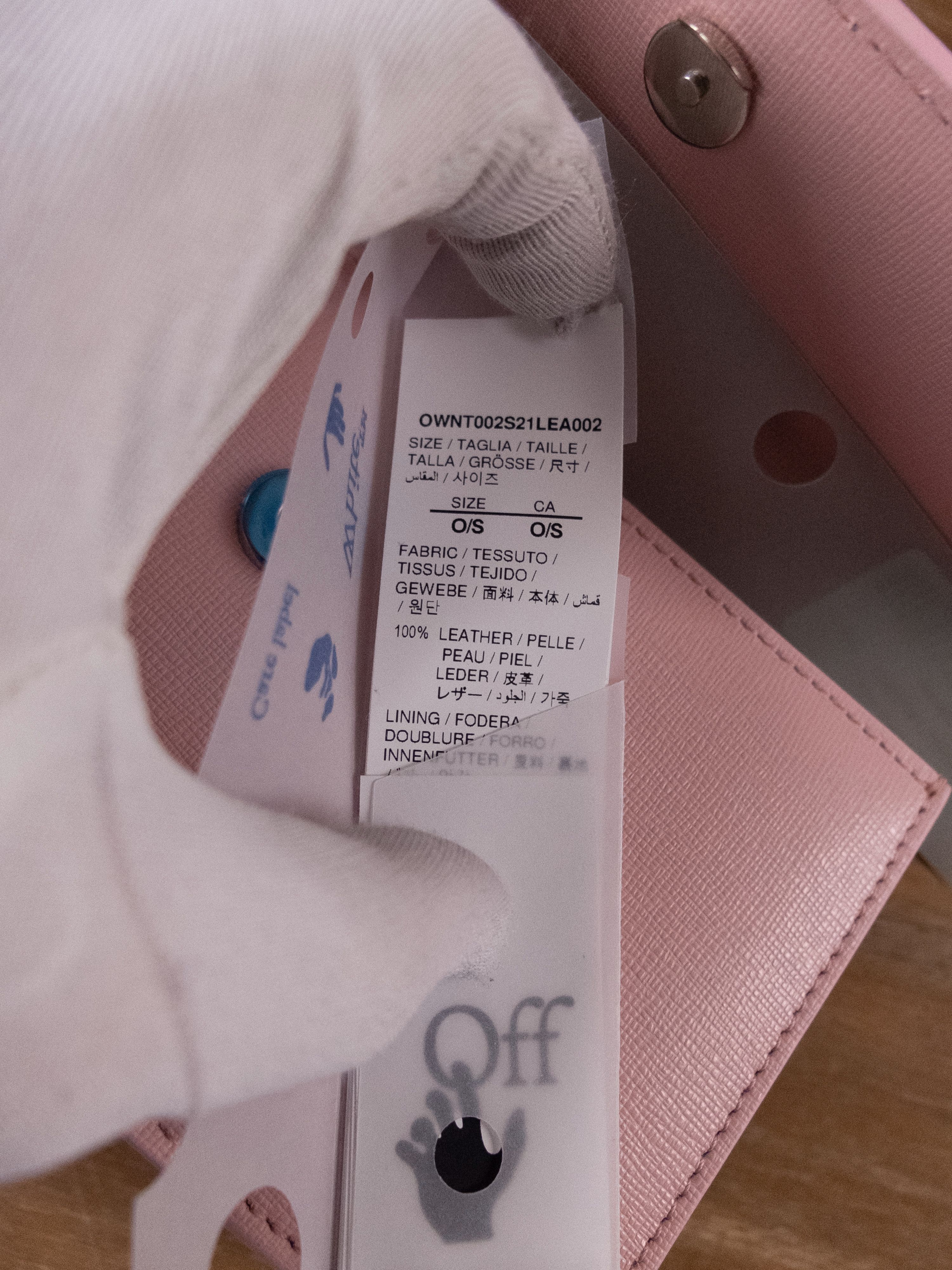 Off-White $1025 OFF-WHITE pink Jitney leather belt bag w arrows logo Size ONE SIZE - 7 Thumbnail