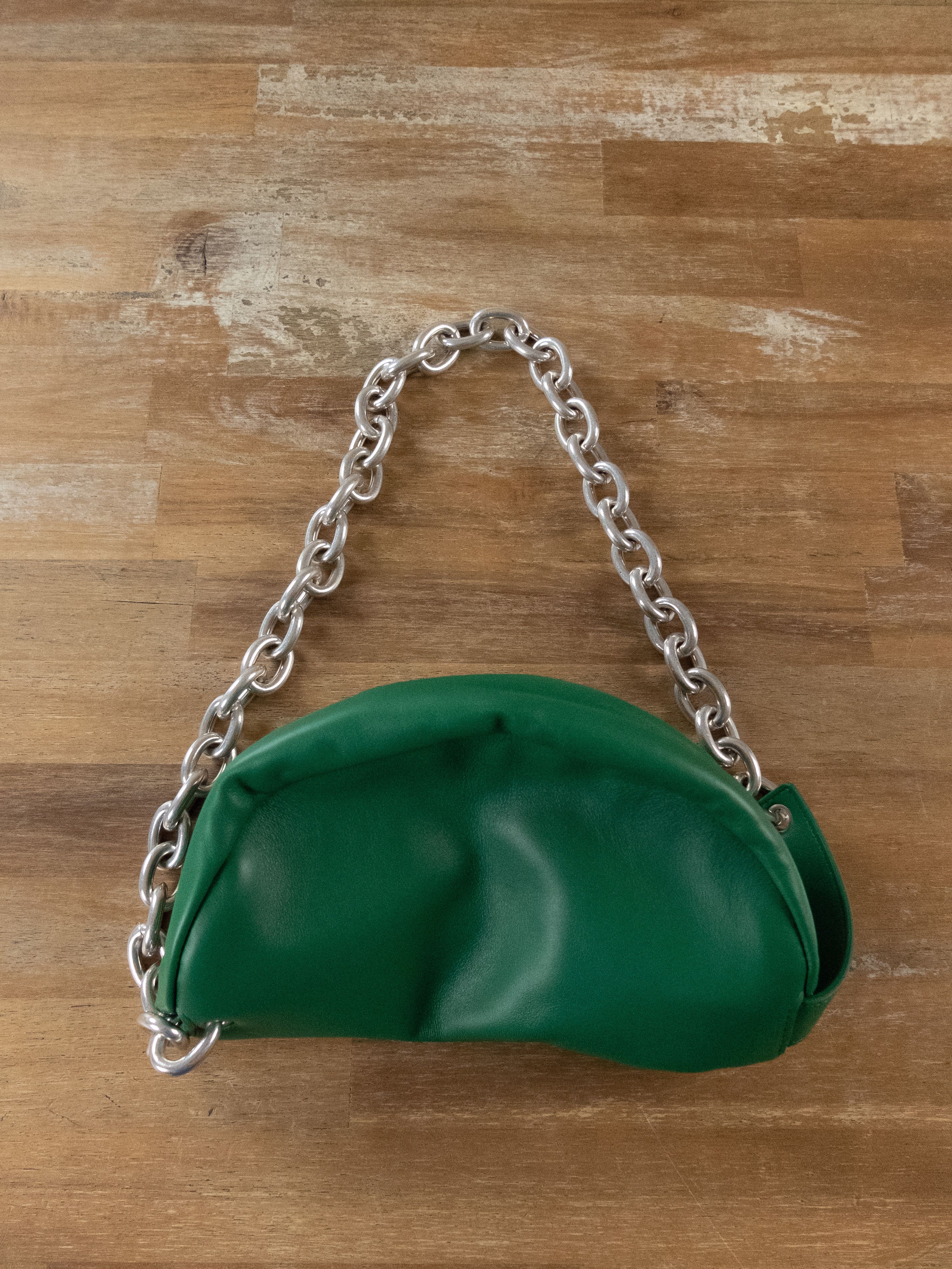 Bottega Veneta $2490 BOTTEGA VENETA green mini Pouch leather belt chain bag Size ONE SIZE - 7 Thumbnail
