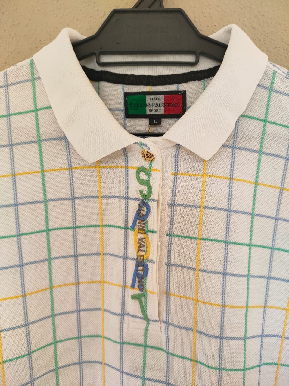 Gianni Valentino Vintage Gianni Valentino Checkered Polo T Size US M / EU 48-50 / 2 - 3 Thumbnail