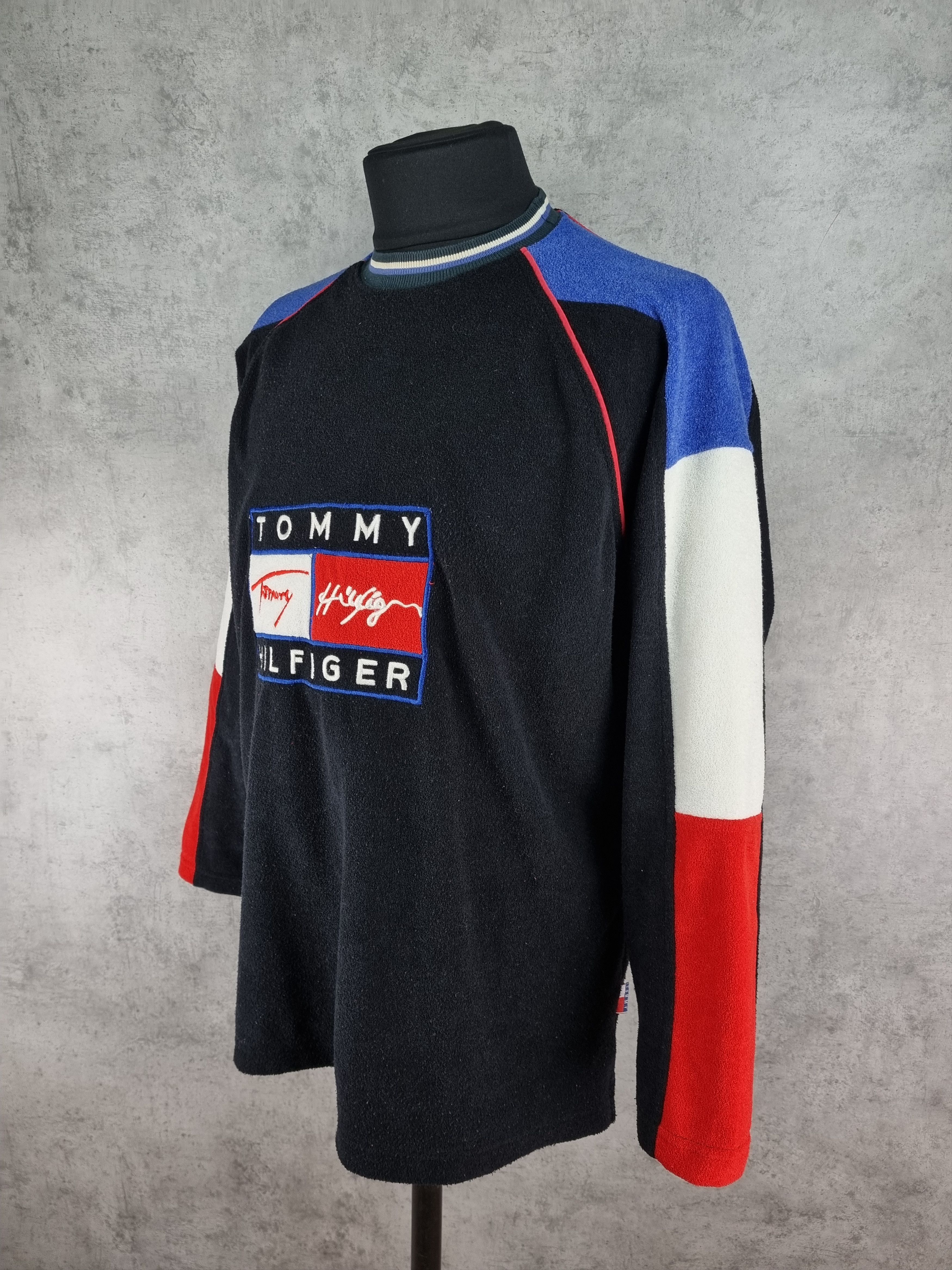 Rap Tees × Tommy Hilfiger × Vintage Rare TOMMY HILFIGER Fleece Bootleg Vintage Sweatshirt Size US XL / EU 56 / 4 - 2 Thumbnail