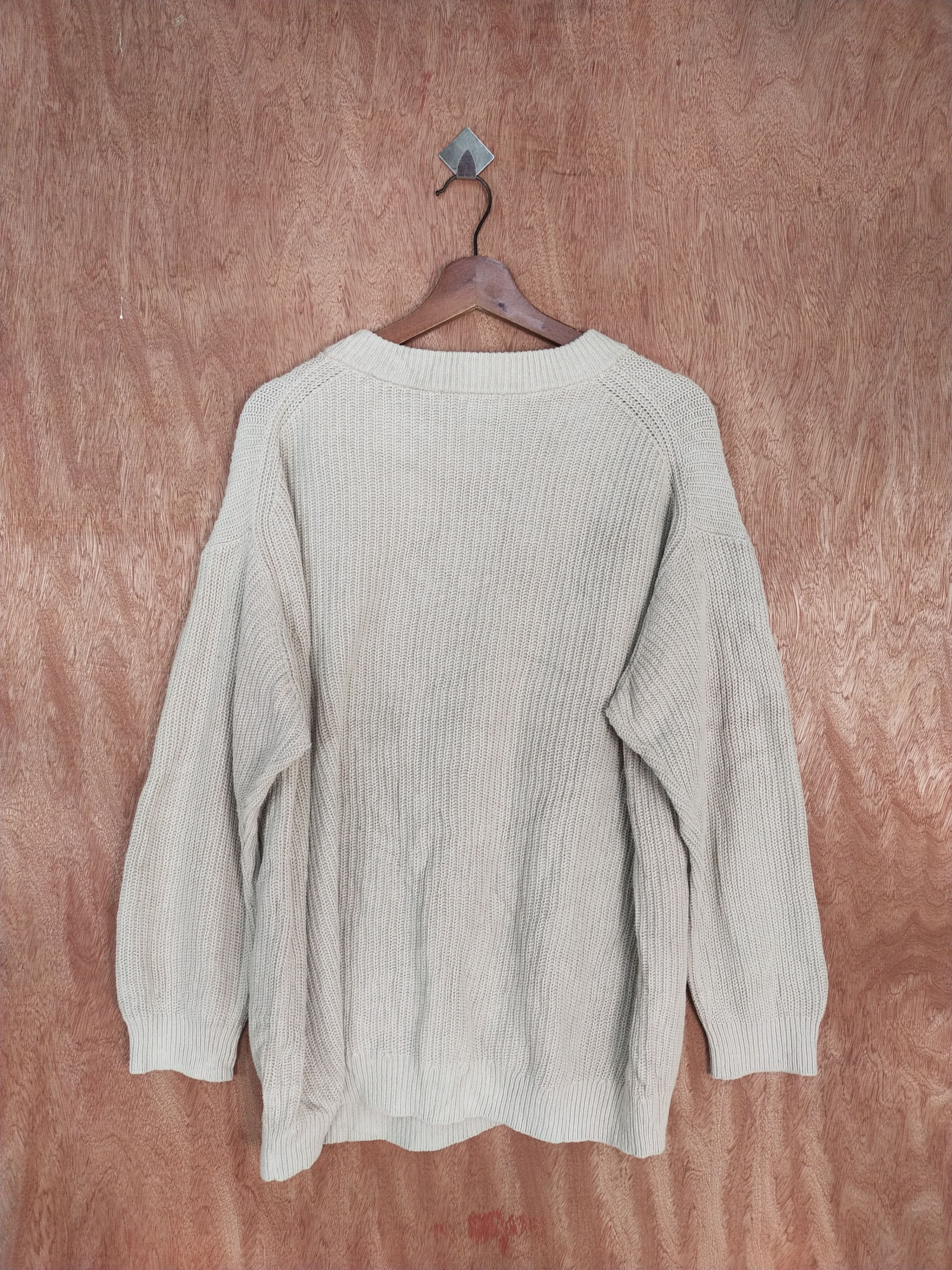 Homespun Knitwear × Japanese Brand × Uniqlo Uniqlo japan cream homespun knitwear #S068 Size US L / EU 52-54 / 3 - 8 Thumbnail