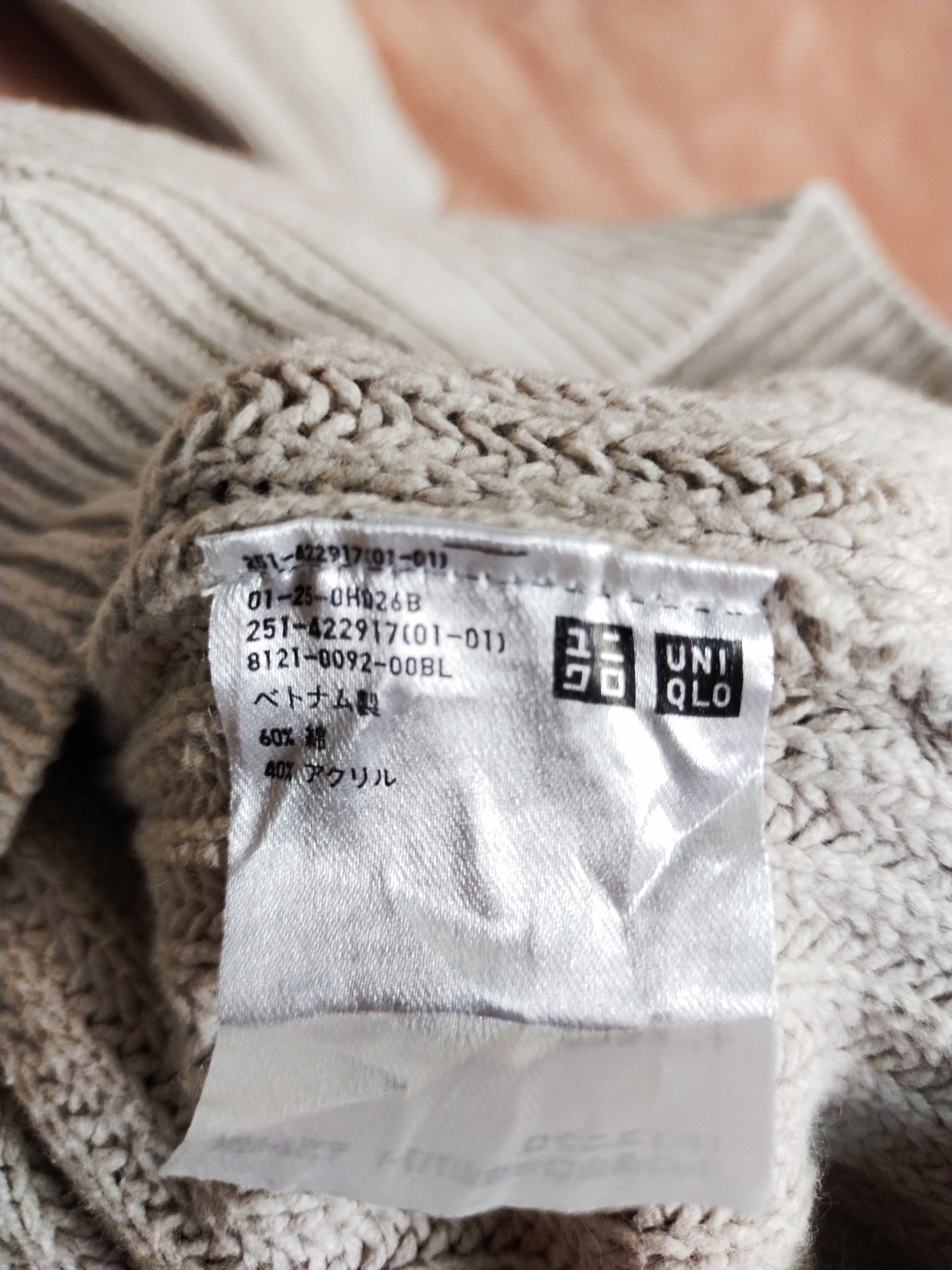 Homespun Knitwear × Japanese Brand × Uniqlo Uniqlo japan cream homespun knitwear #S068 Size US L / EU 52-54 / 3 - 7 Thumbnail