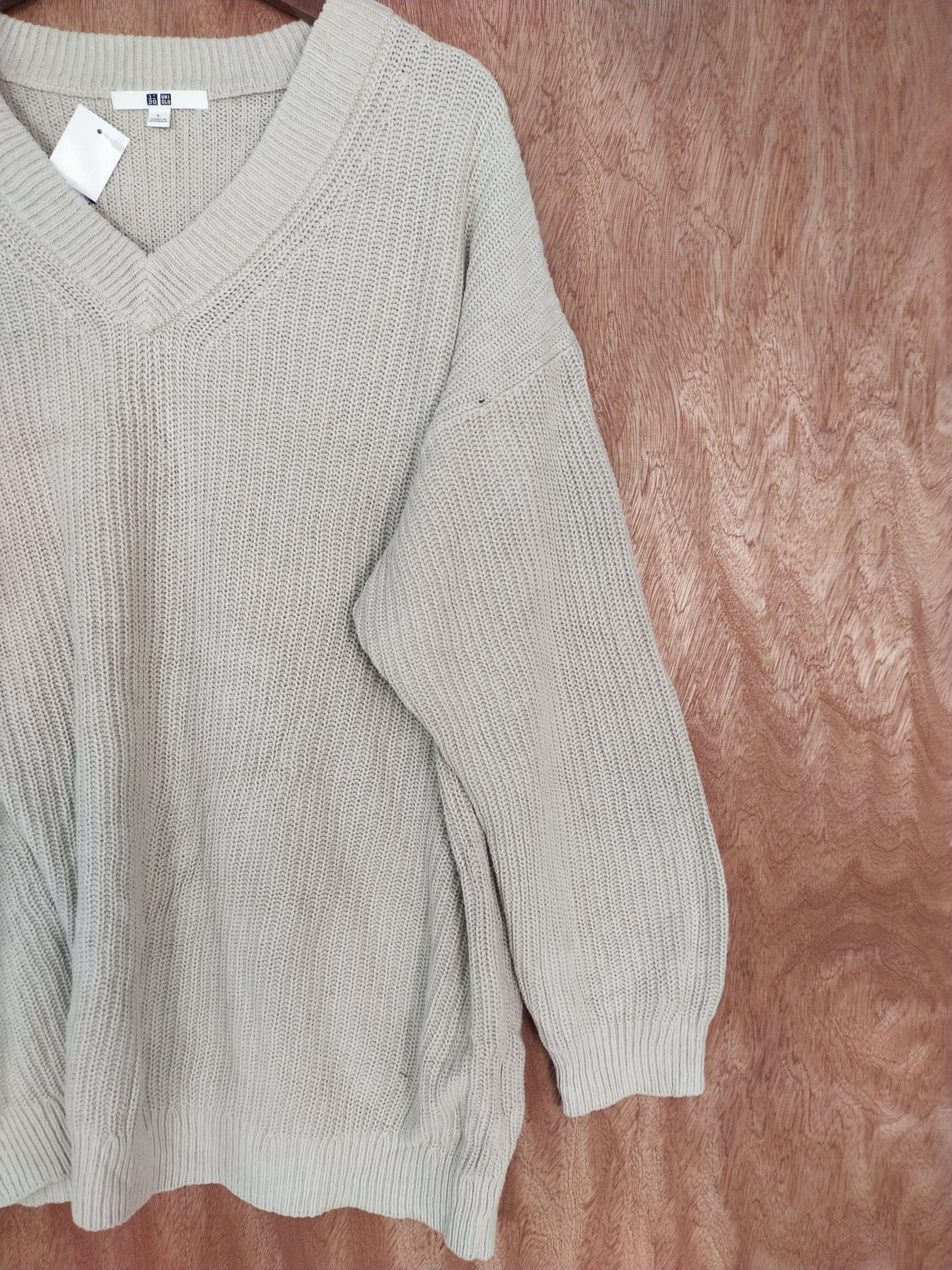 Homespun Knitwear × Japanese Brand × Uniqlo Uniqlo japan cream homespun knitwear #S068 Size US L / EU 52-54 / 3 - 4 Thumbnail