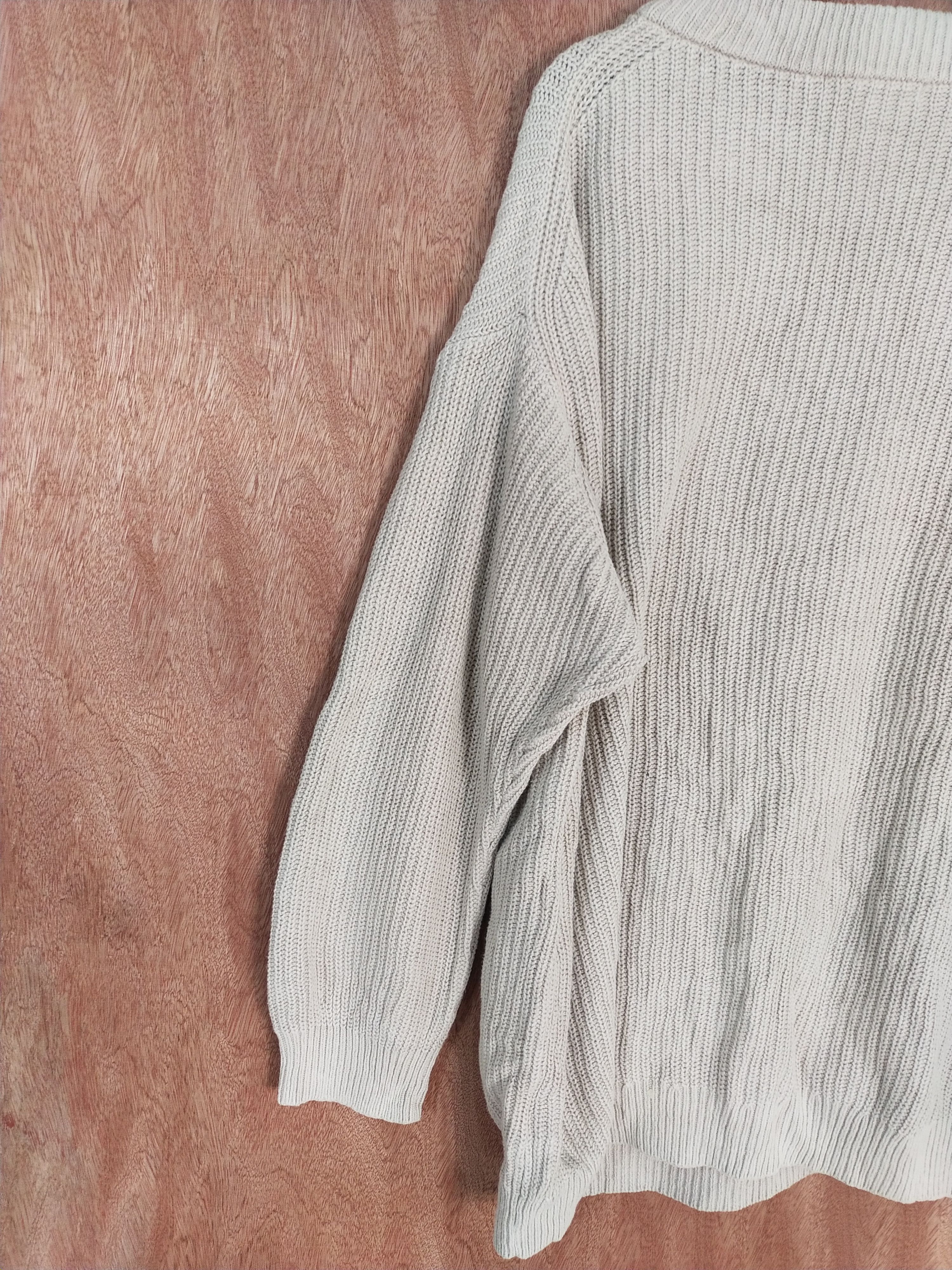 Homespun Knitwear × Japanese Brand × Uniqlo Uniqlo japan cream homespun knitwear #S068 Size US L / EU 52-54 / 3 - 9 Thumbnail