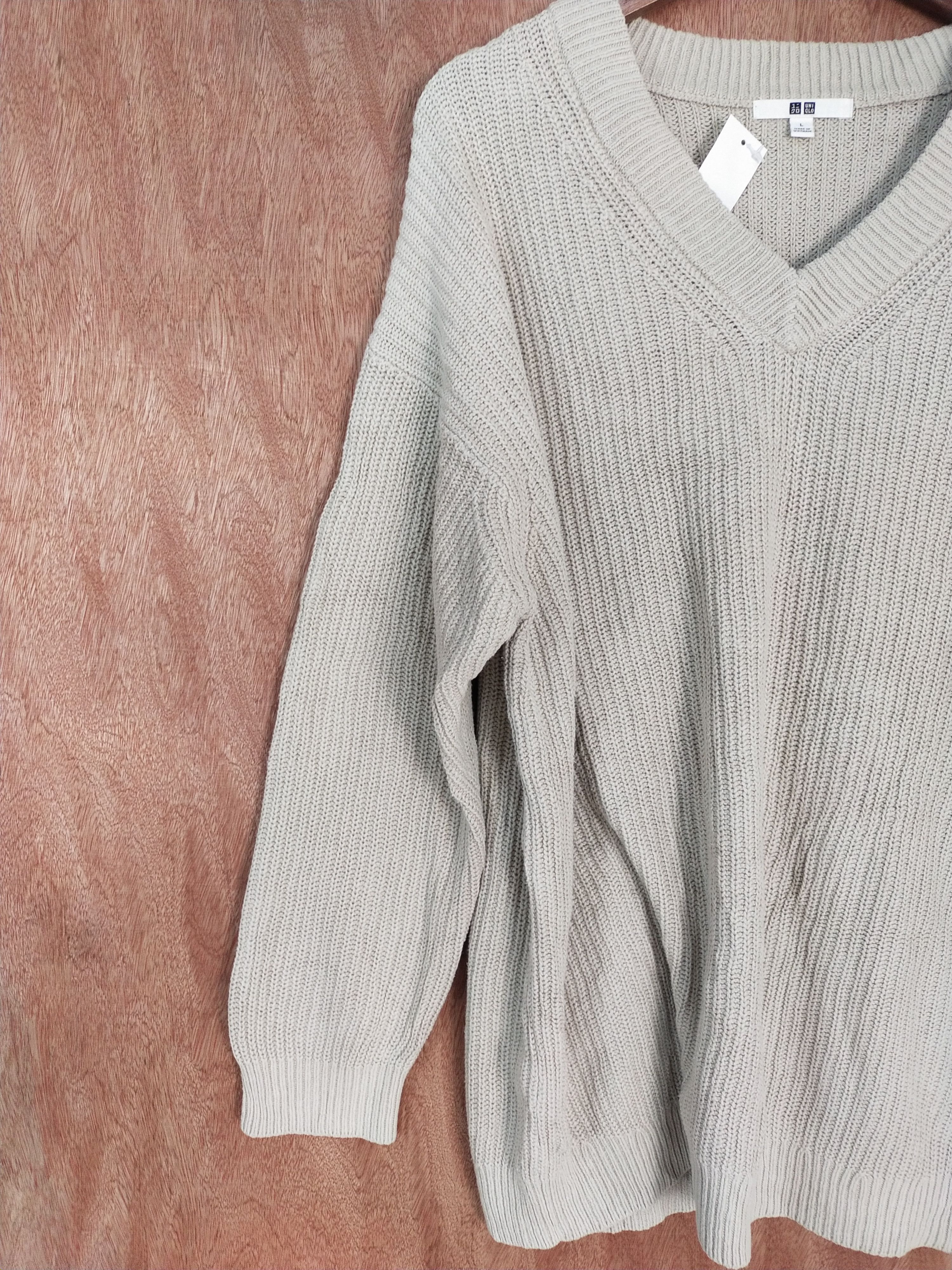 Homespun Knitwear × Japanese Brand × Uniqlo Uniqlo japan cream homespun knitwear #S068 Size US L / EU 52-54 / 3 - 3 Thumbnail
