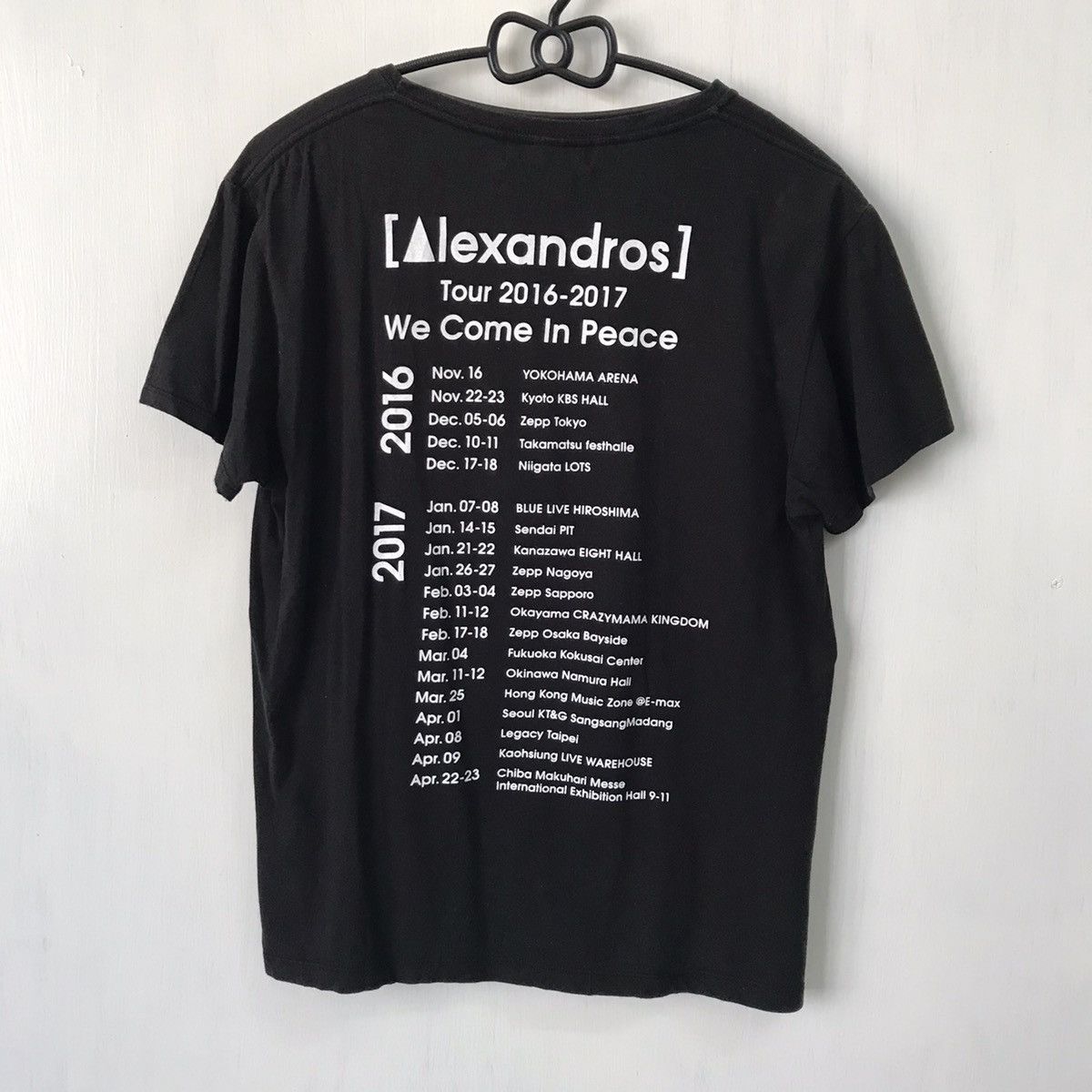 [Alexandros]/We Come In Peace Tour&Docu… Alexandros tour 206-2017 we come in peace rx-records tshirt