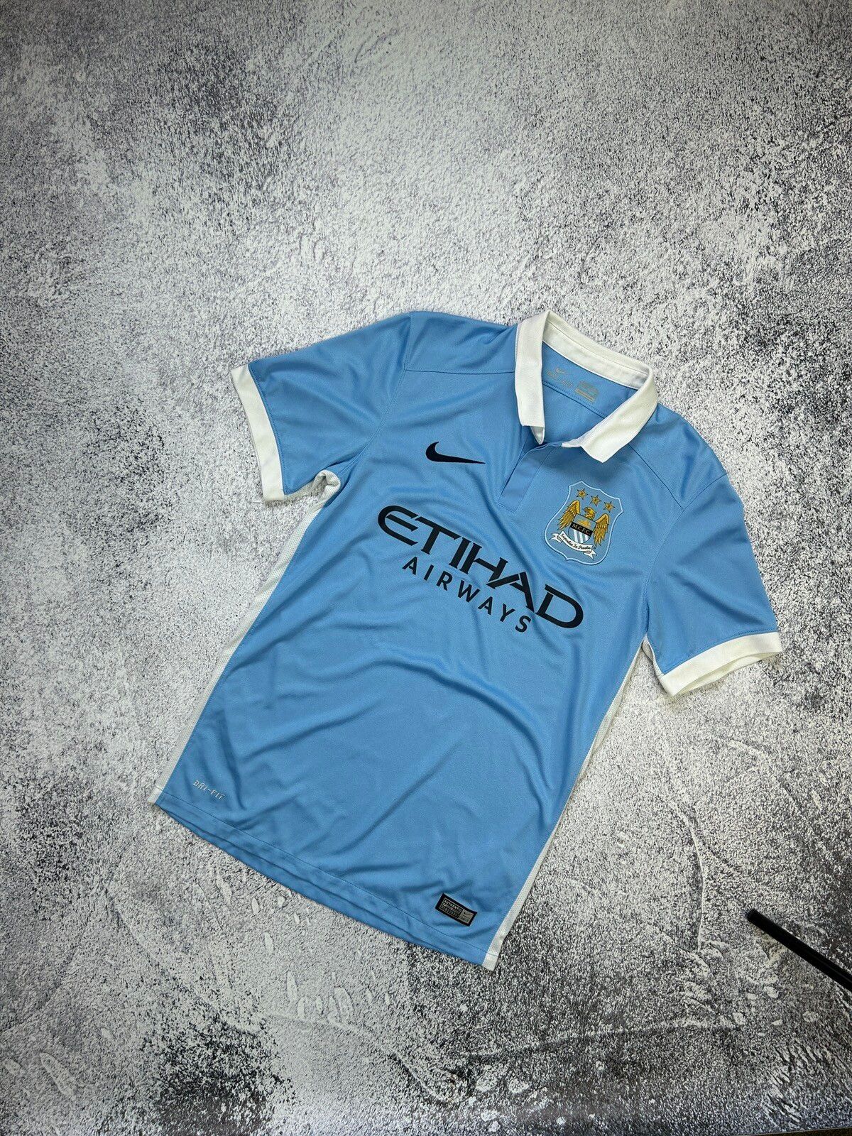 Pre-owned Nike X Soccer Jersey Mens Vintage Nike Manchester City T Shirt 2015/16 Jersey Tee In Blue