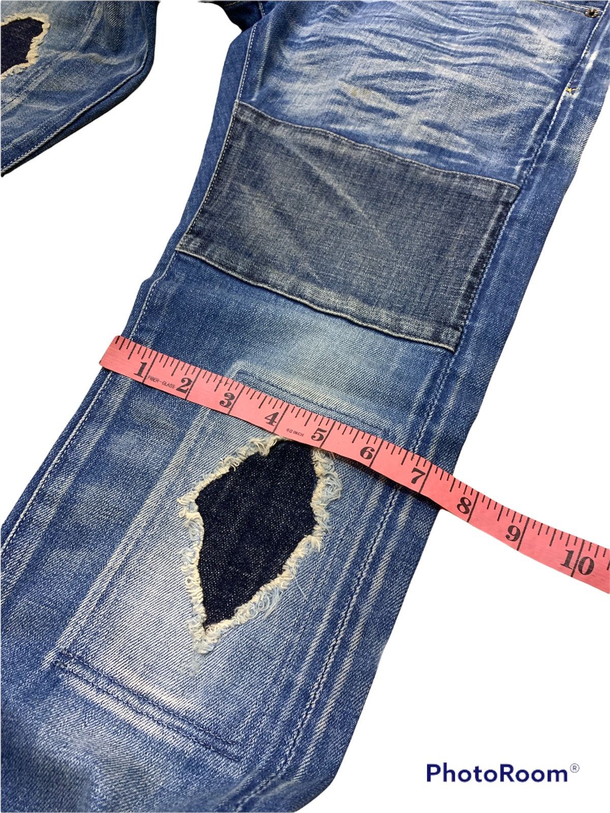 Vanquish VANQUISH RYO ISHIKAWA BORO PATCHES JEANS DENIM Size US 30 / EU 46 - 9 Thumbnail