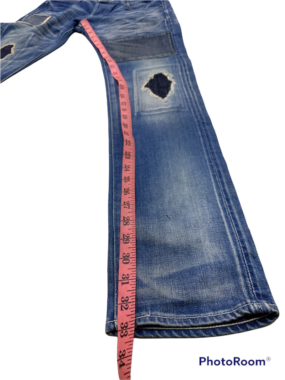Vanquish VANQUISH RYO ISHIKAWA BORO PATCHES JEANS DENIM Size US 30 / EU 46 - 11 Thumbnail