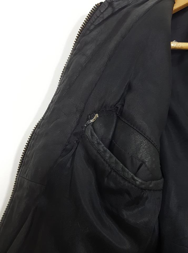 Vintage × Wrangler WRANGLER SPELLOUT LEATHER ZIPPER JACKET Size US M / EU 48-50 / 2 - 7 Thumbnail